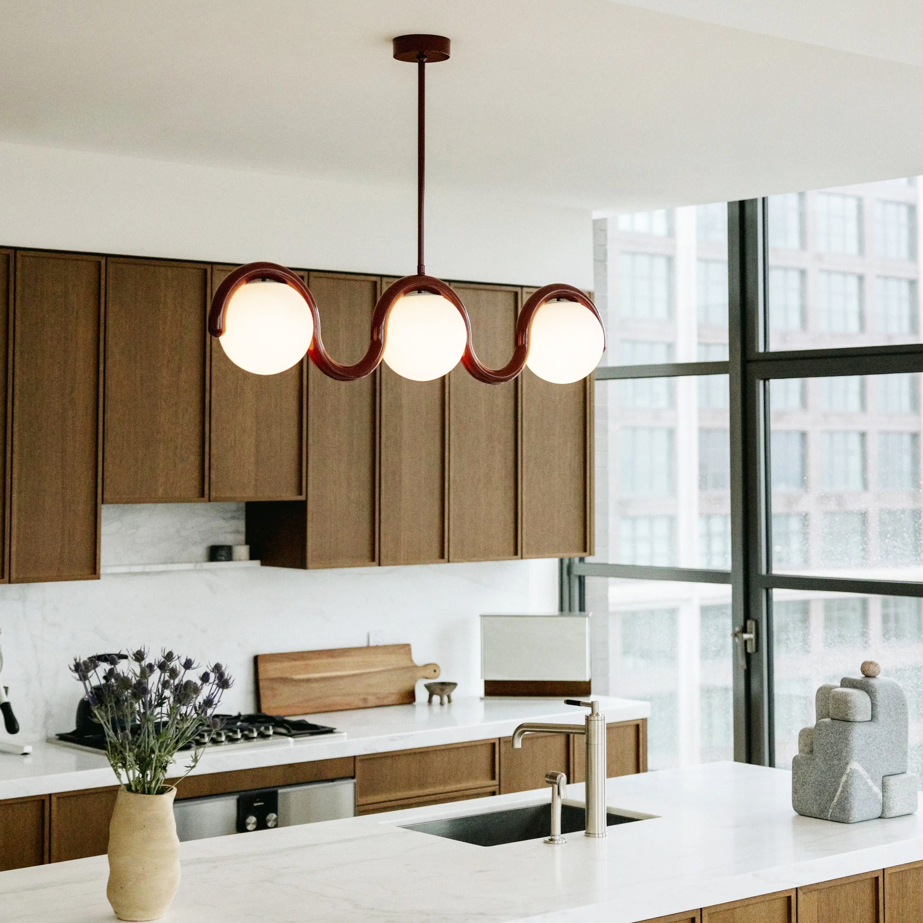 Citheis Individual Creativity Linear Glass Chandelier - Letslighting