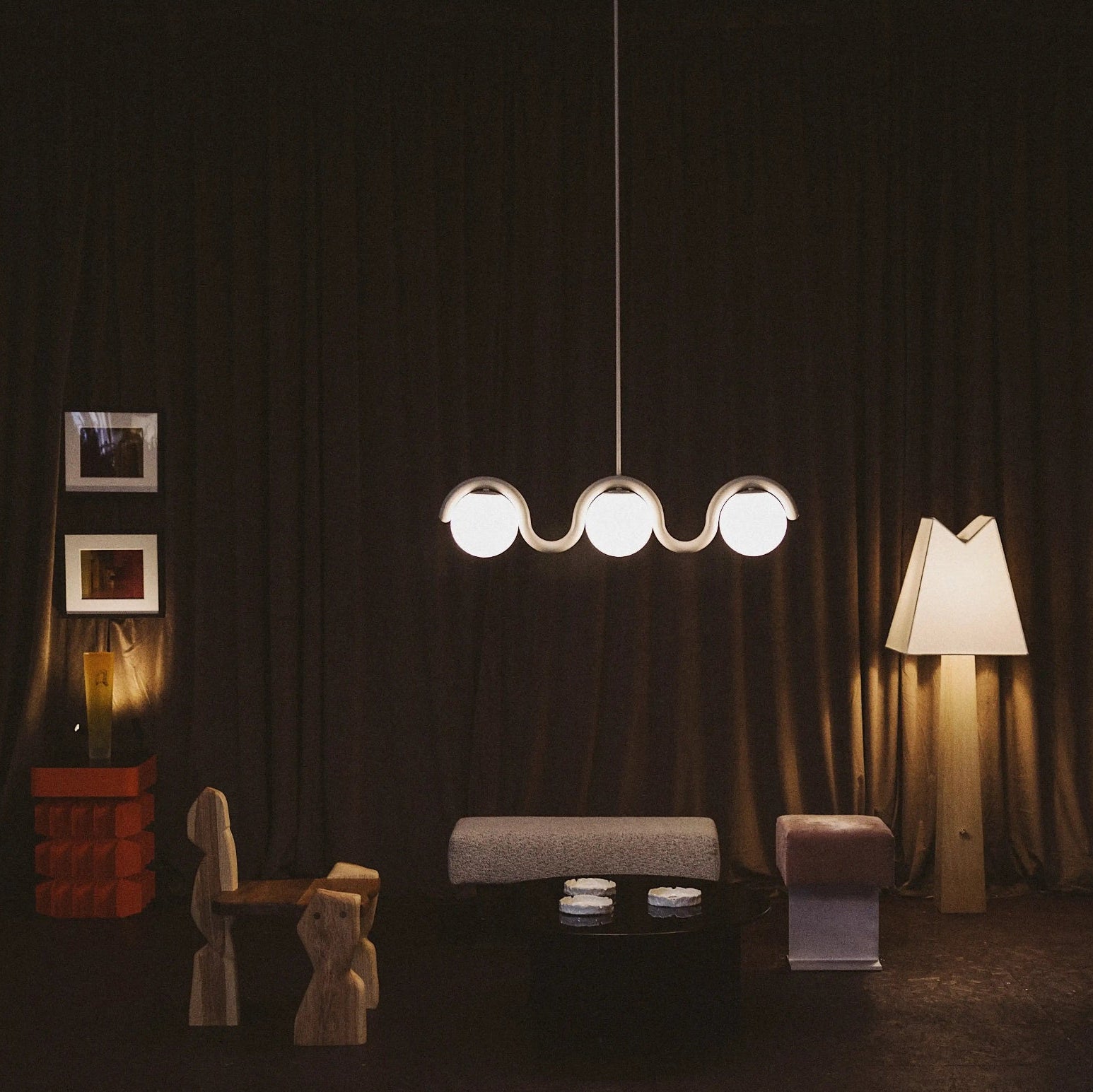 Citheis Individual Creativity Linear Glass Chandelier - Letslighting