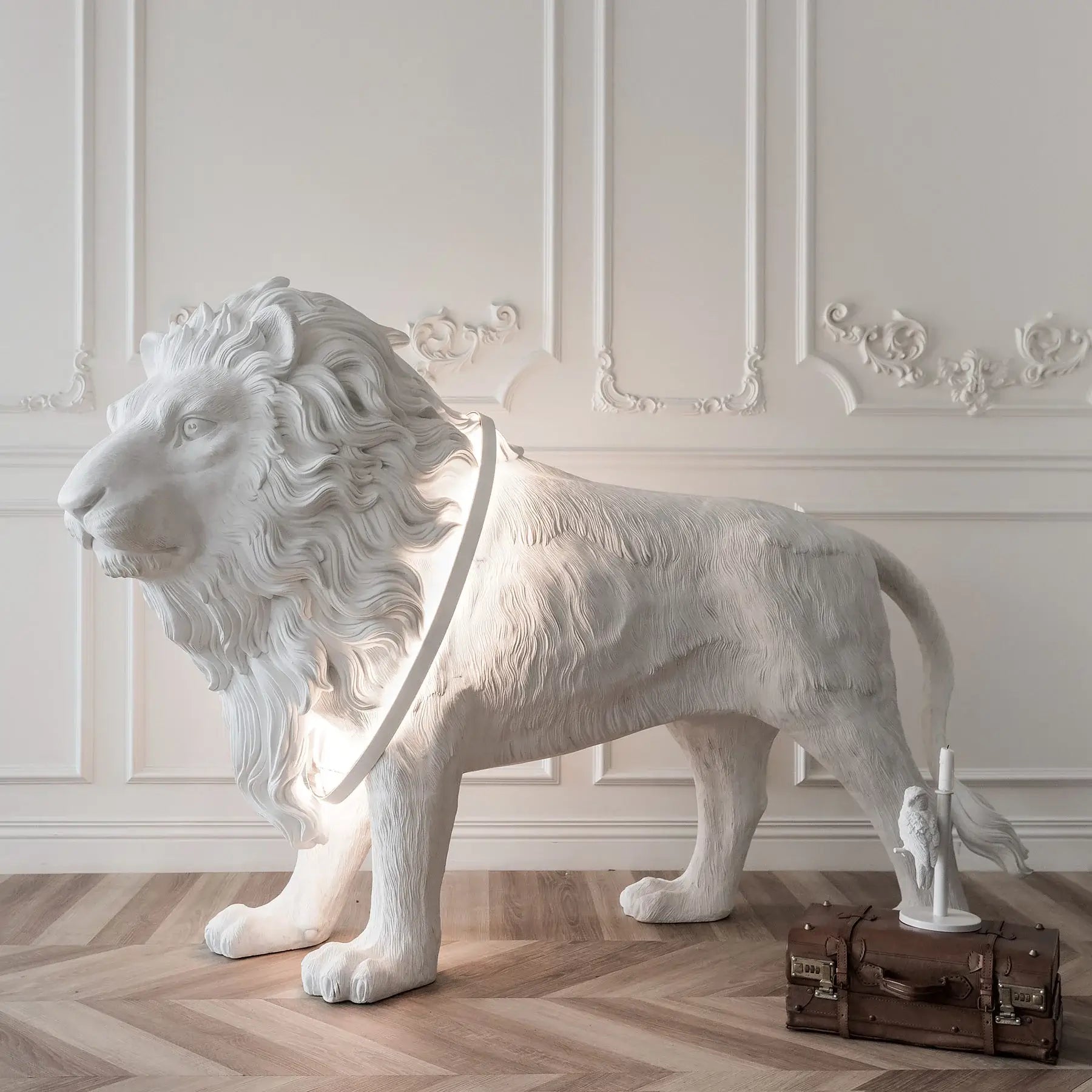 Ivsorila Lion Sculpture Floor Lamp - Letslighting