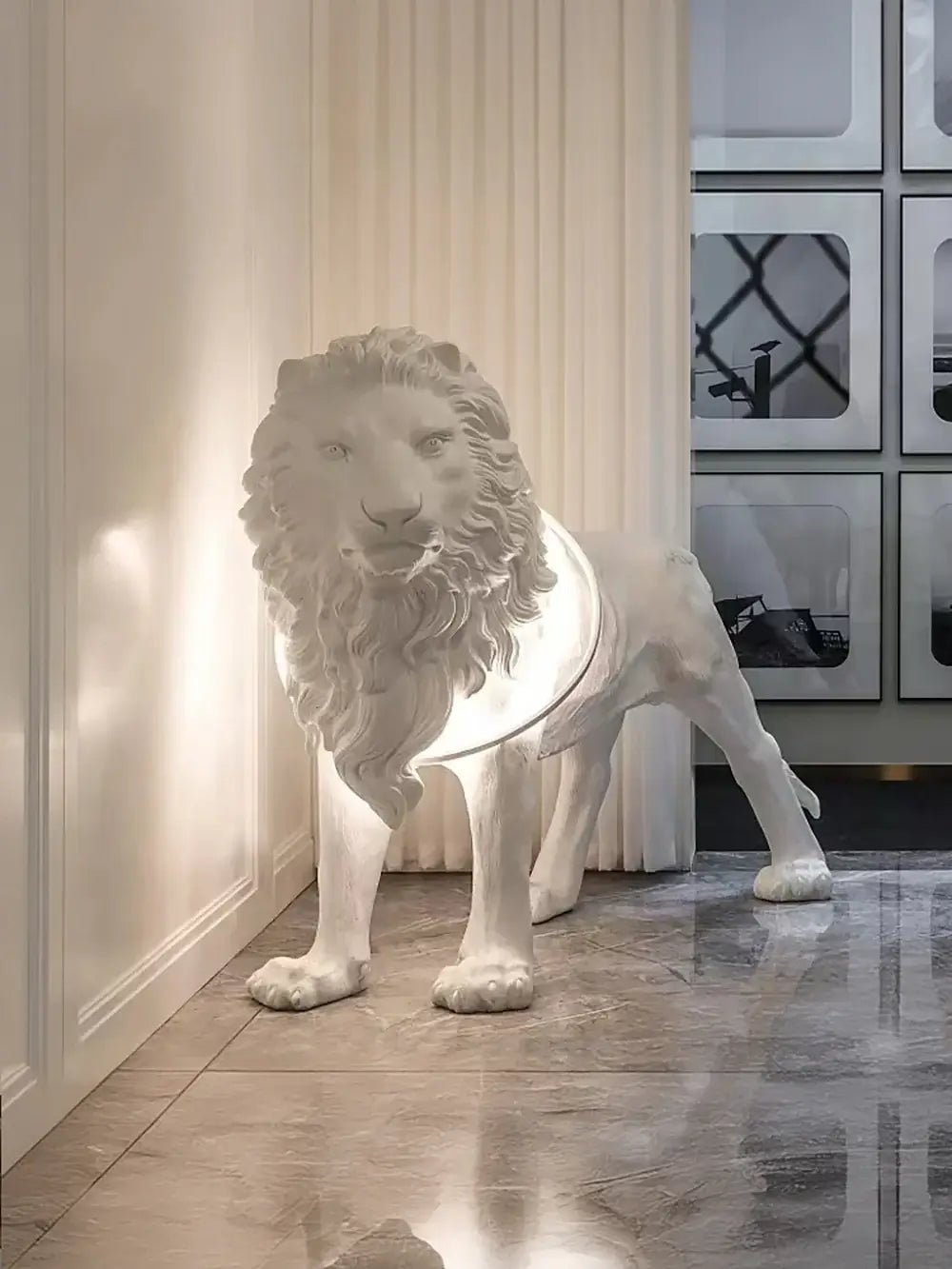 Ivsorila Lion Sculpture Floor Lamp - Letslighting