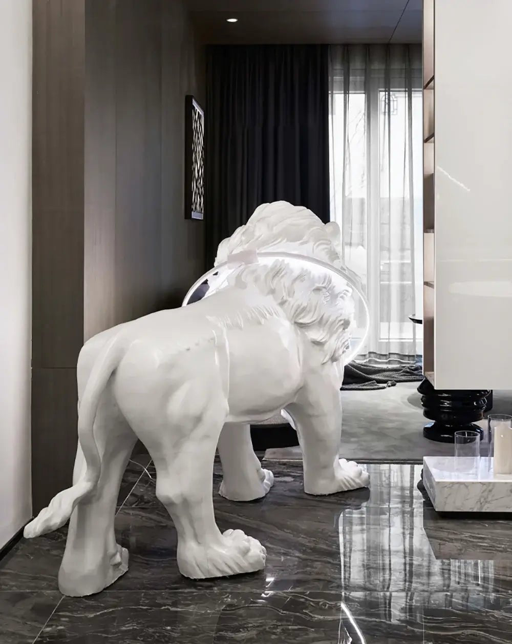 Ivsorila Lion Sculpture Floor Lamp - Letslighting