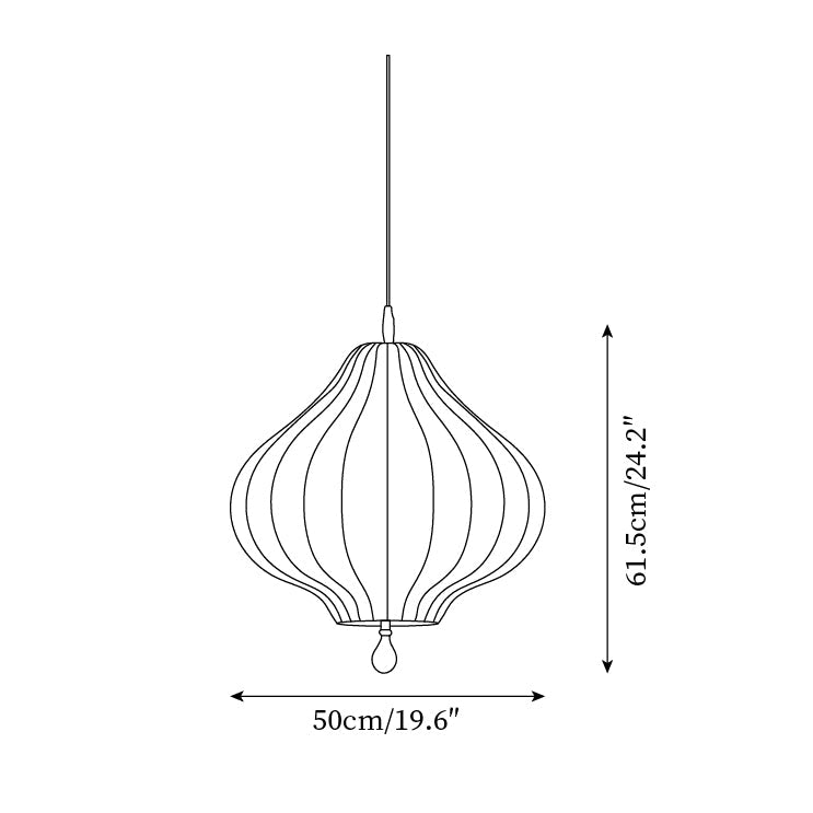 Leocadia Pendant Lamp Curved Lantern Organic - Letslighting
