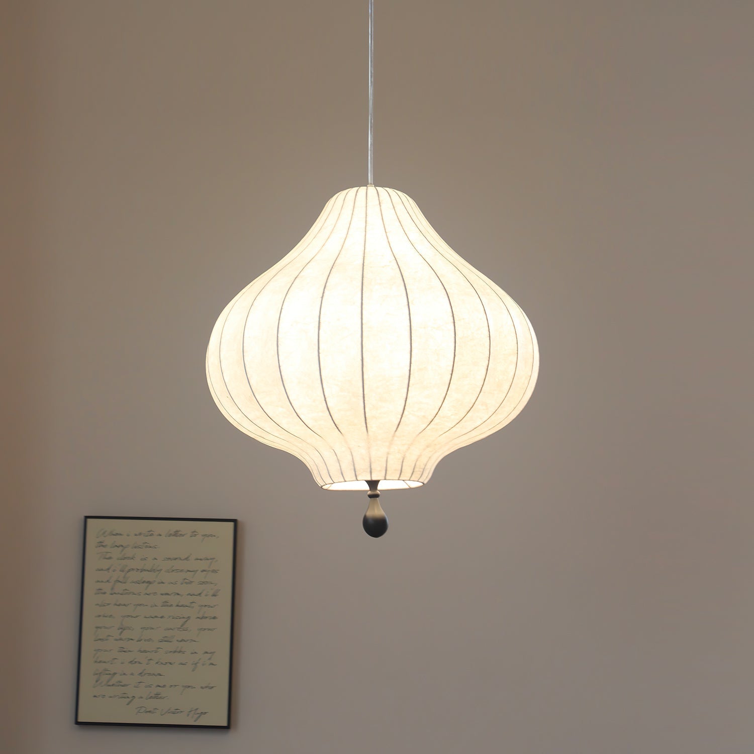 Leocadia Pendant Lamp Curved Lantern Organic - Letslighting