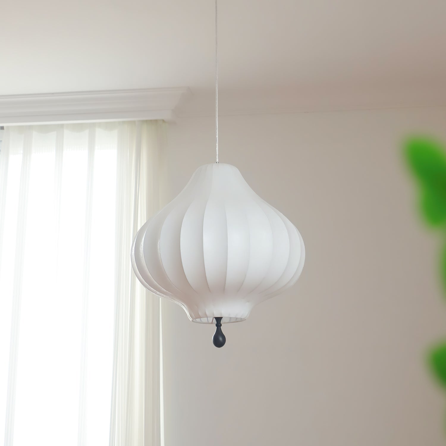 Leocadia Pendant Lamp Curved Lantern Organic - Letslighting