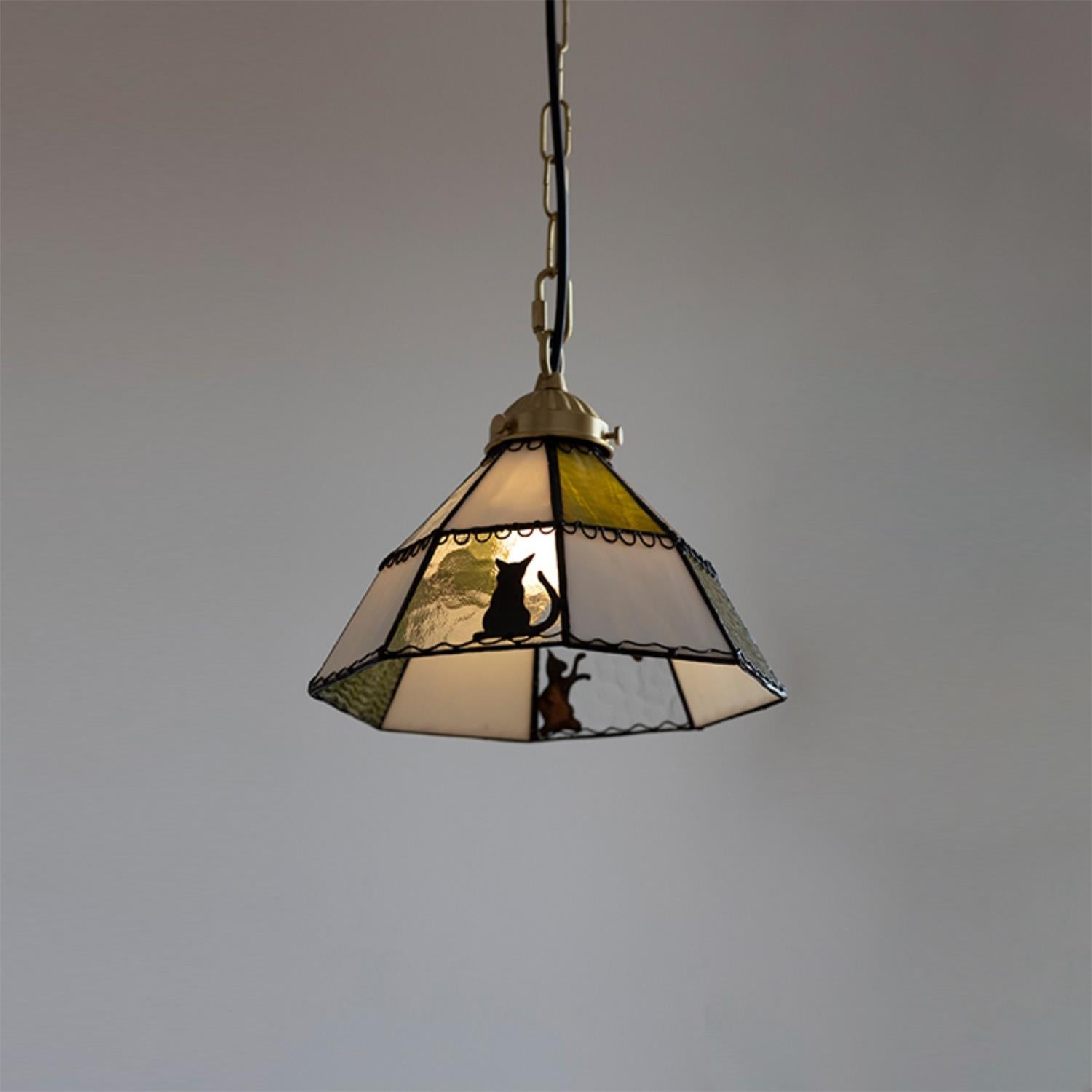Tiffany Green Brass Pendant Light - Letslighting