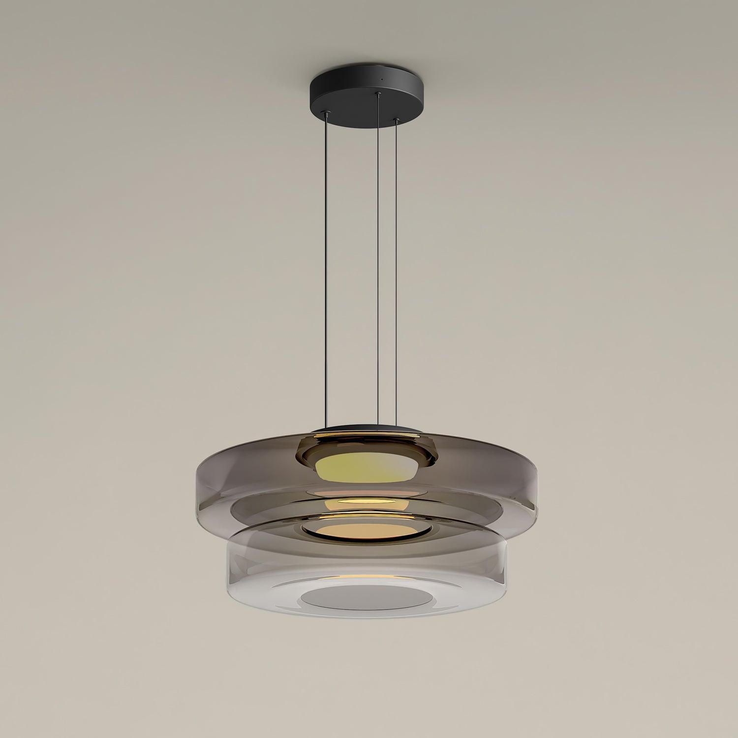 Lustra Pendant Lamp Glass Circles Multi-Level - Letslighting