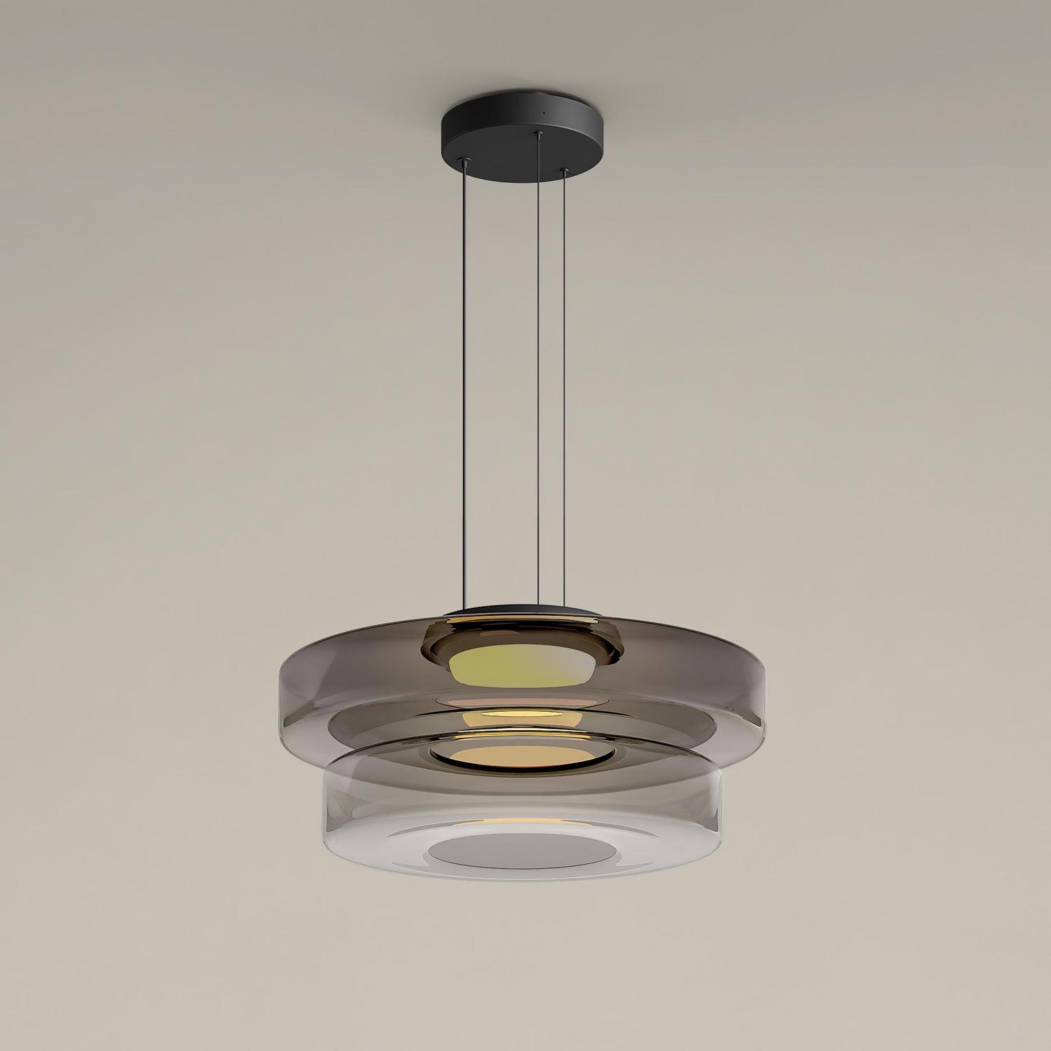 Lustra Pendant Lamp Glass Circles Multi-Level - Letslighting