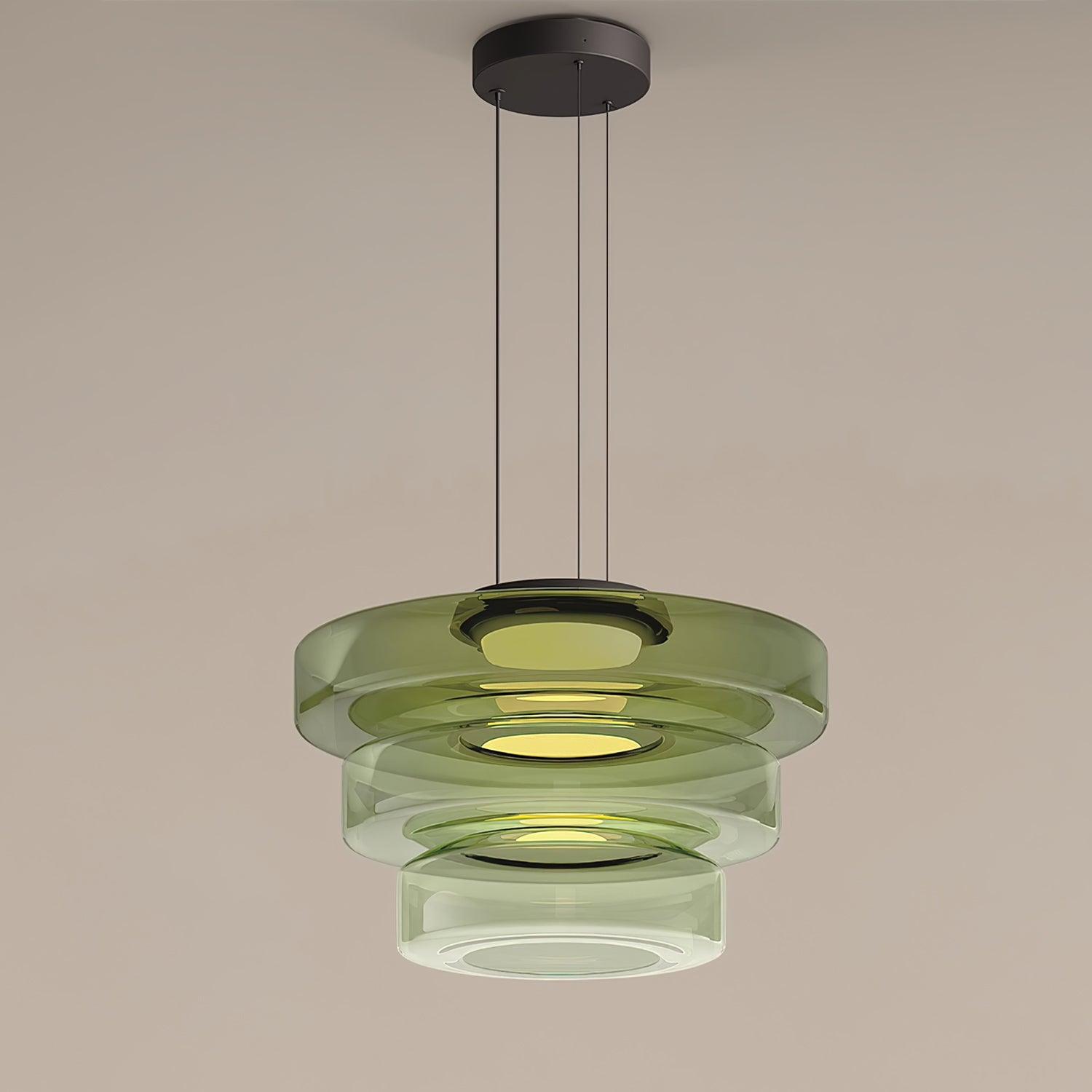 Lustra Pendant Lamp Glass Circles Multi-Level - Letslighting