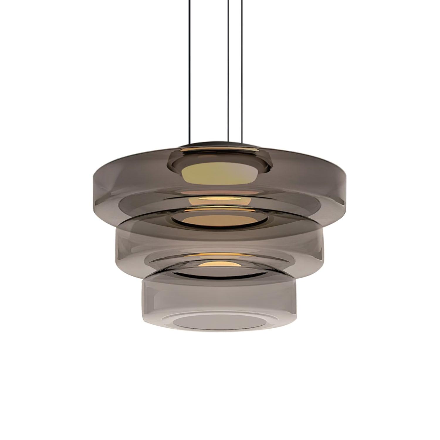 Lustra Pendant Lamp Glass Circles Multi-Level - Letslighting