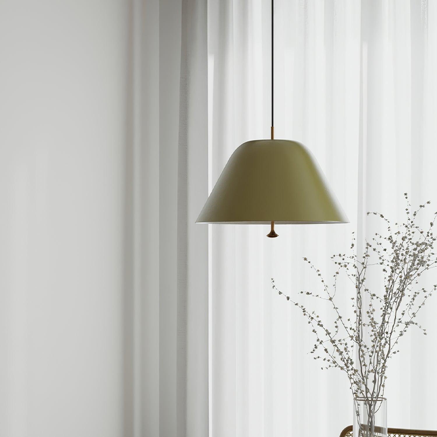 Pendant Lamp Modern Shade in Green and White Minimalist - Letslighting