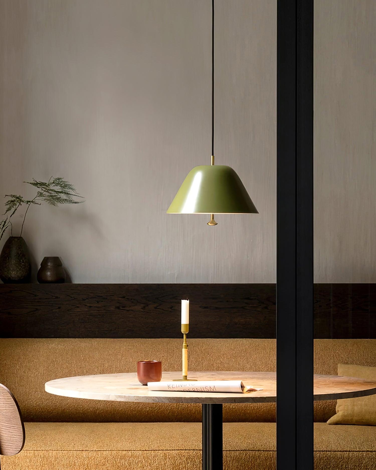 Pendant Lamp Modern Shade in Green and White Minimalist - Letslighting