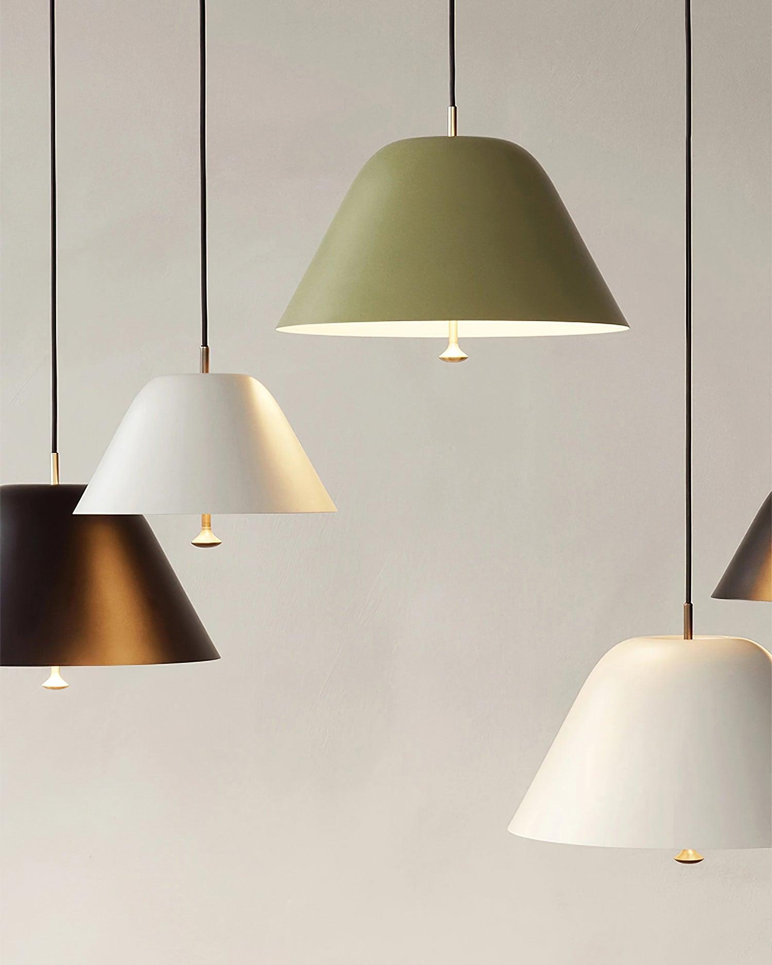 Pendant Lamp Modern Shade in Green and White Minimalist - Letslighting