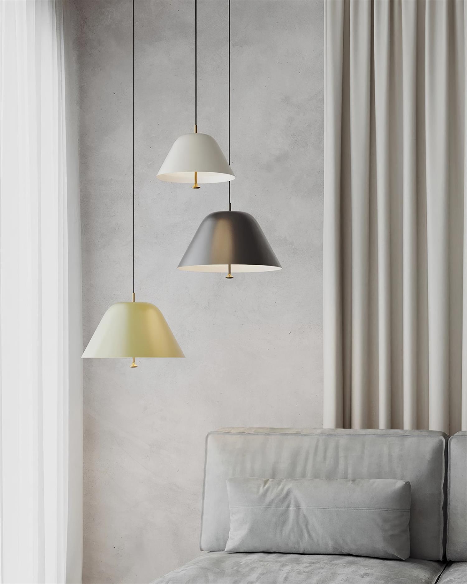 Pendant Lamp Modern Shade in Green and White Minimalist - Letslighting