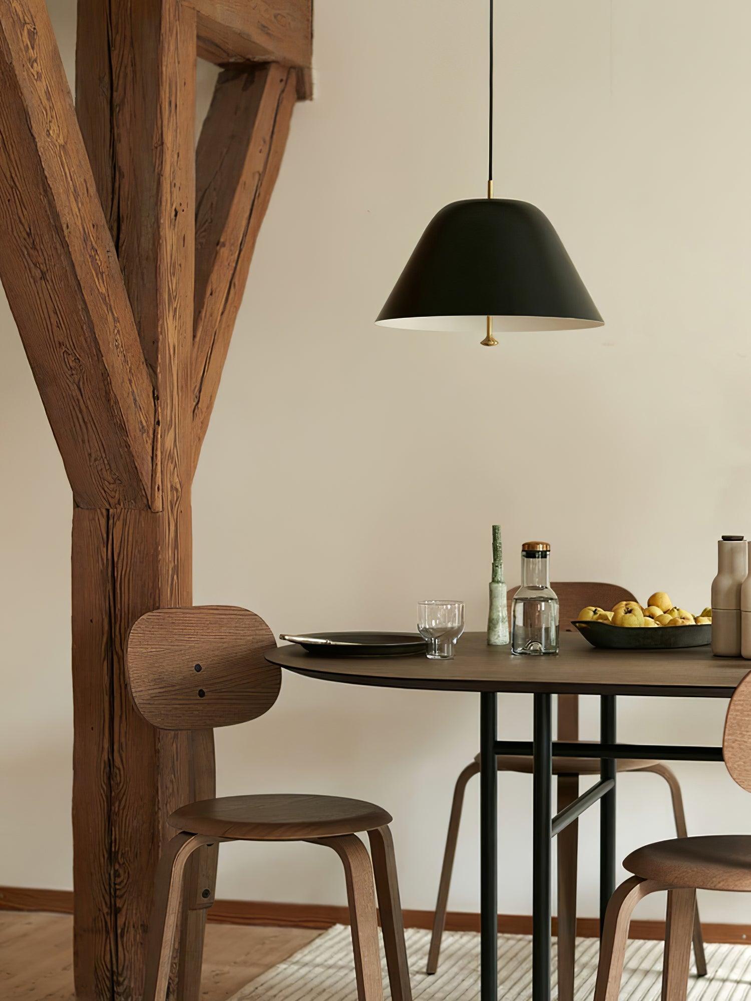 Solara Pendant Lamp Bell Glass Brass Minimalist - Letslighting