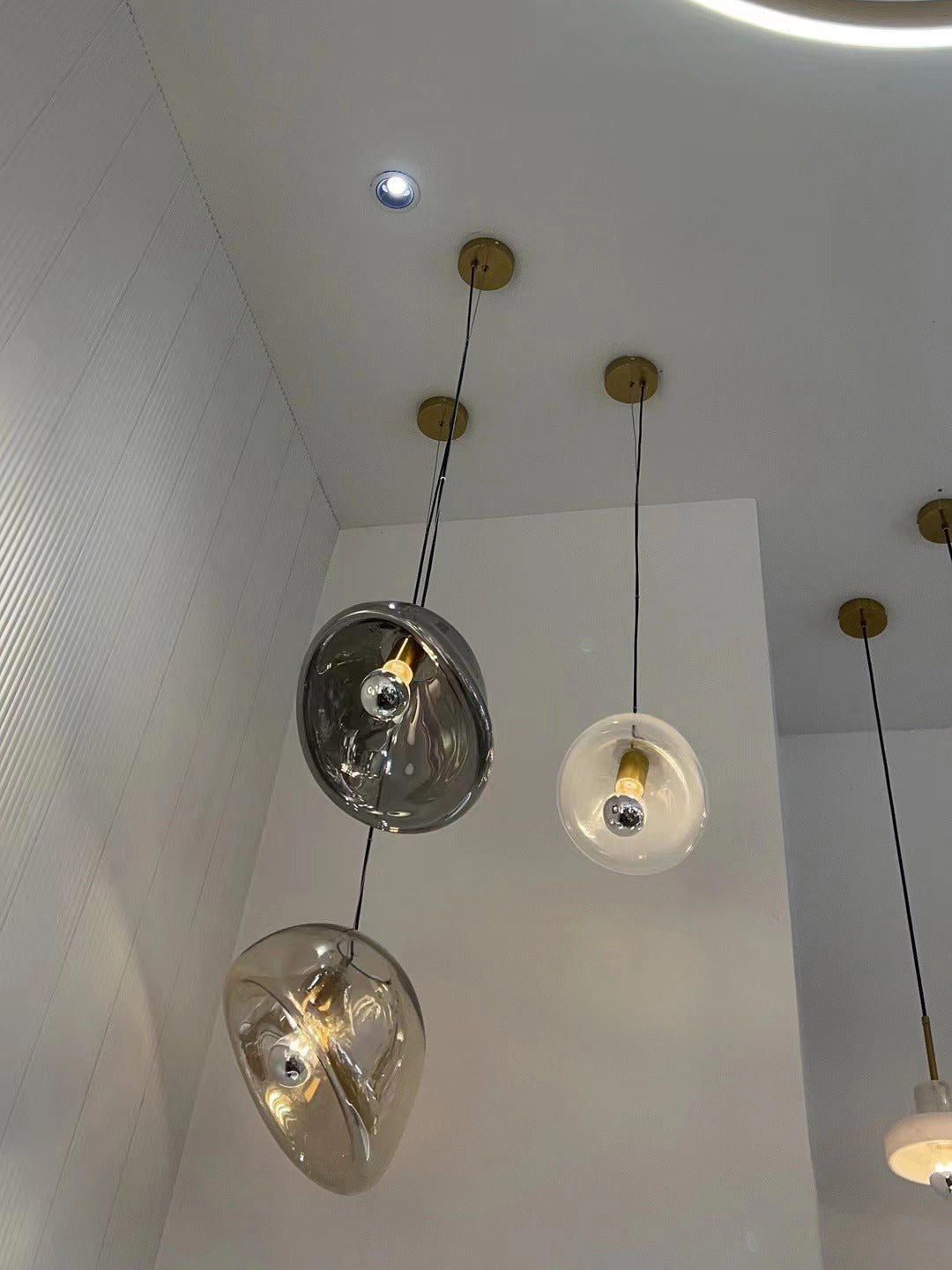 Lymara Modern Minimalist Black Glass Pendant Light - Letslighting