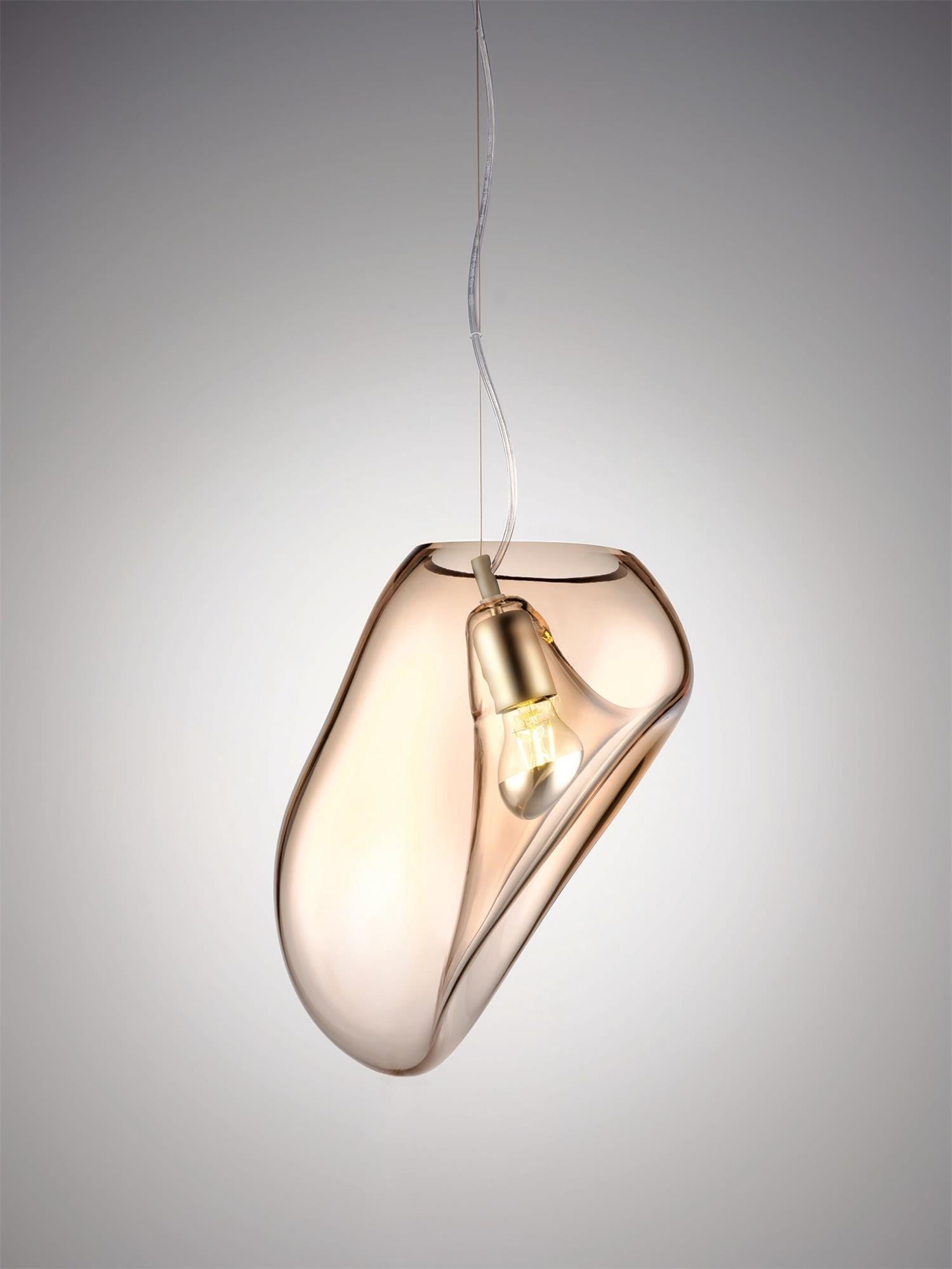 Lymara Modern Minimalist Black Glass Pendant Light - Letslighting