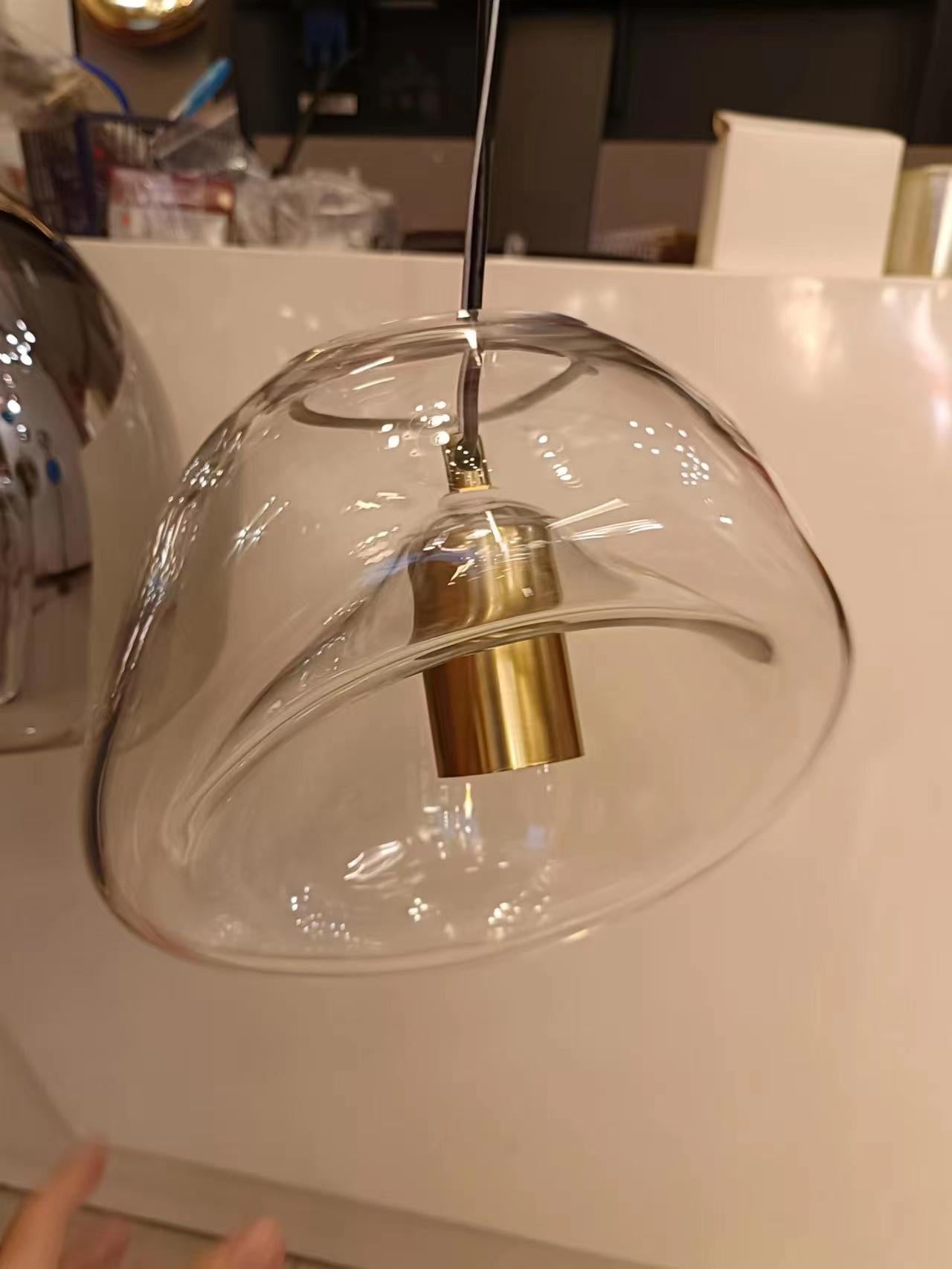 Lymara Modern Minimalist Black Glass Pendant Light - Letslighting