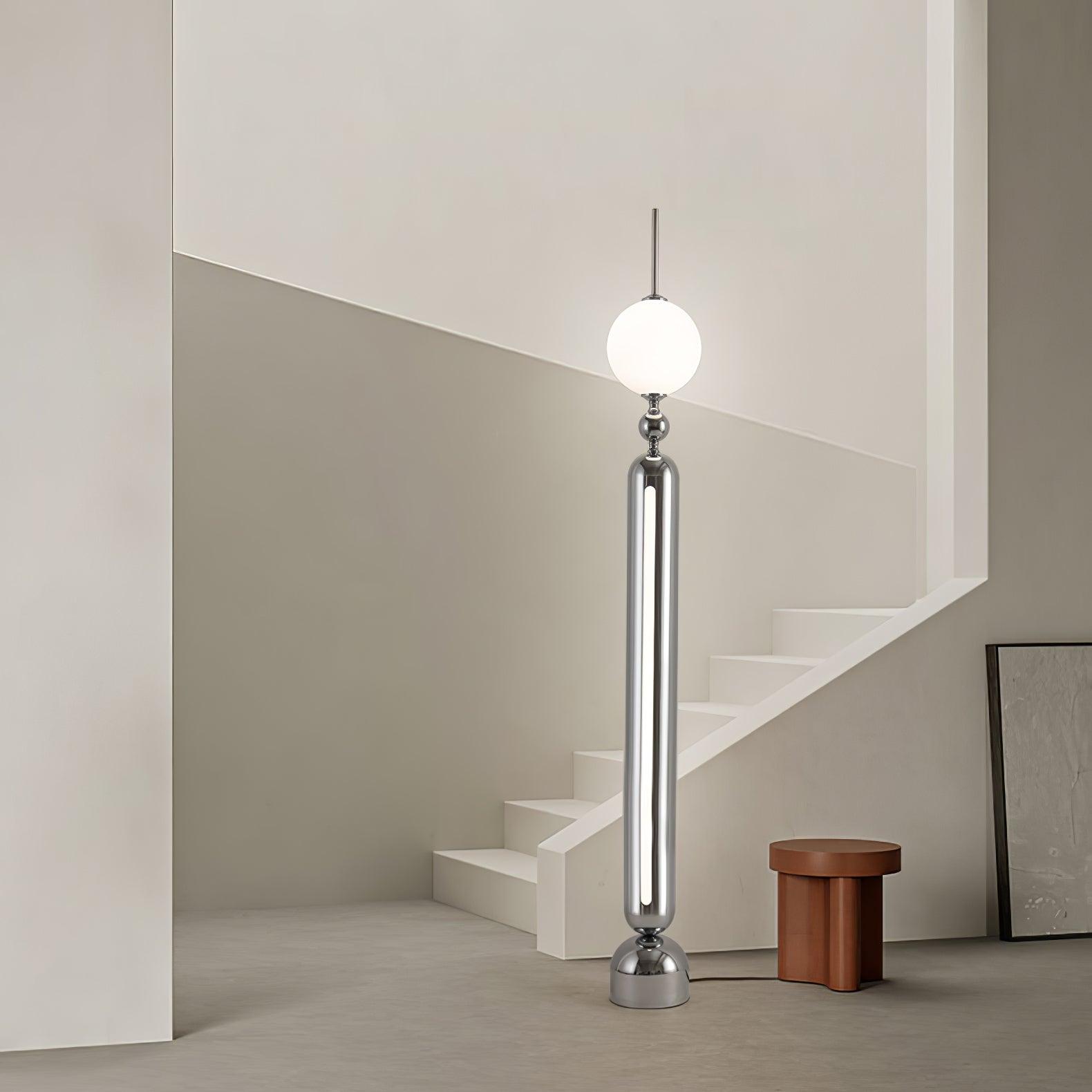 Avynen Futuristic Stainless Steel Floor Lamp - Blowlighting