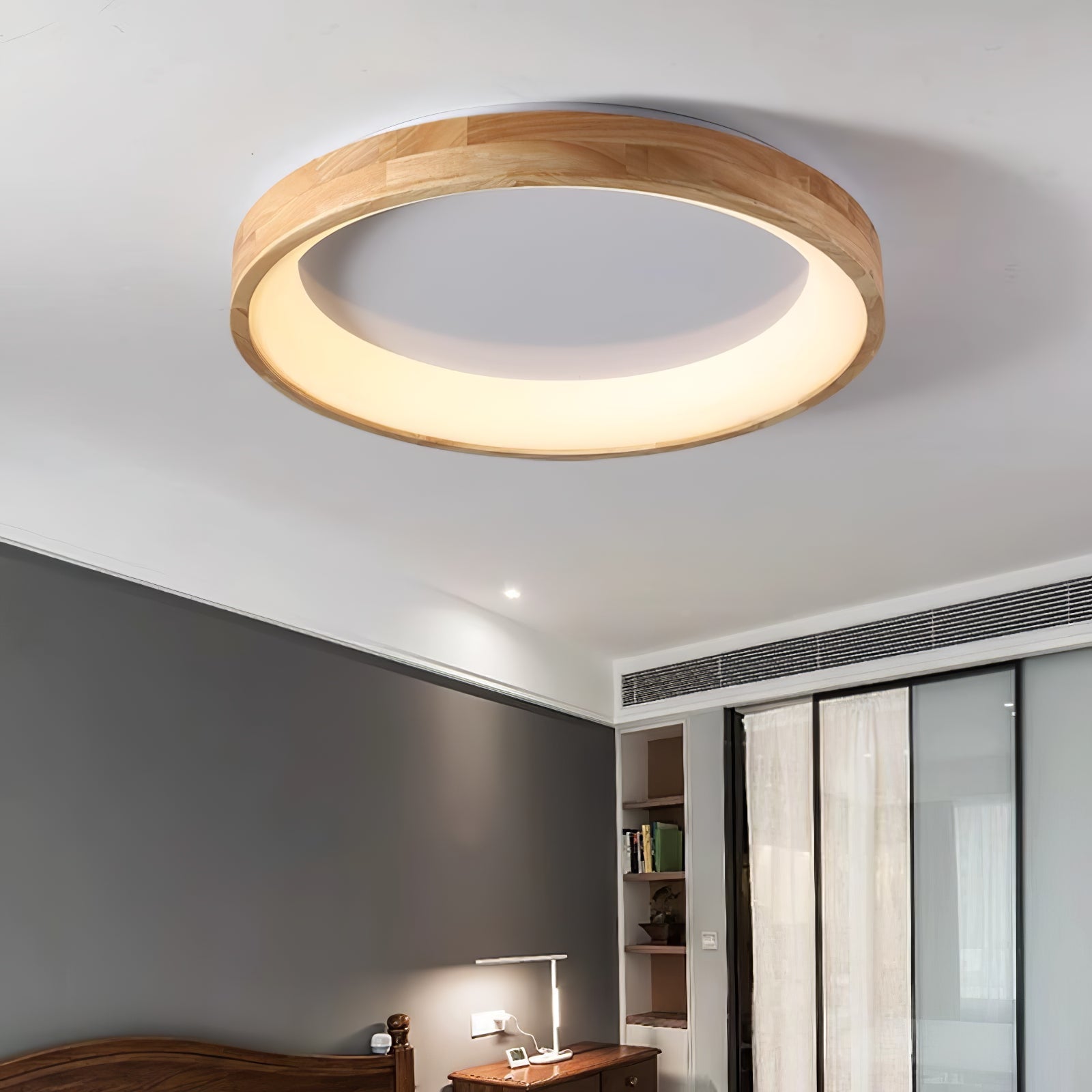 Uphae Modern Minimalist Square Wood Ceiling Light - Letslighting