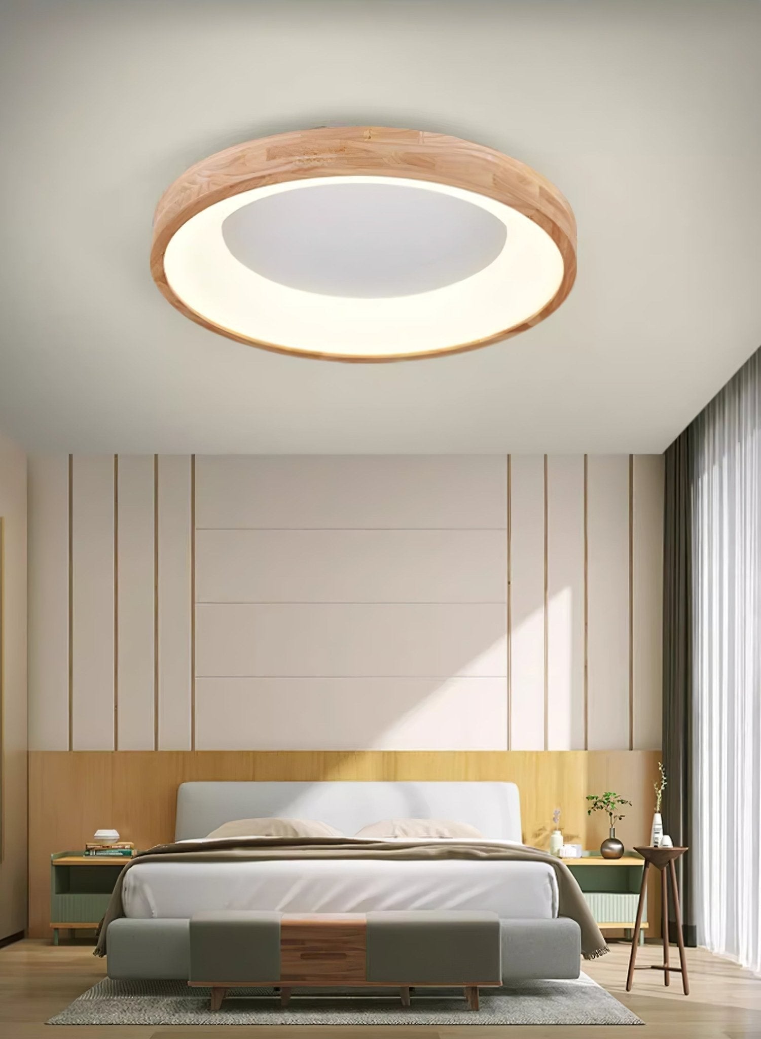 Uphae Modern Minimalist Square Wood Ceiling Light - Letslighting