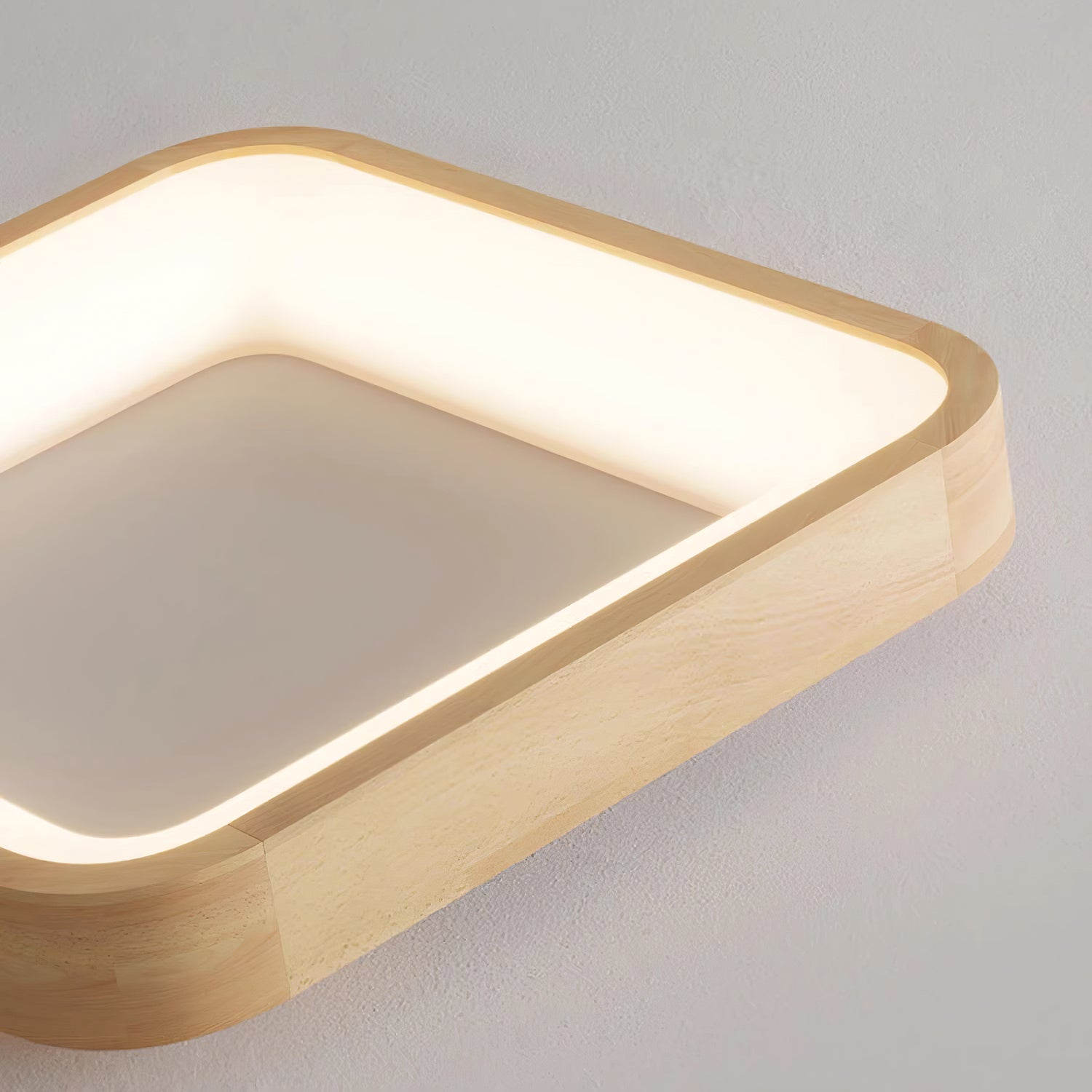 Uphae Modern Minimalist Square Wood Ceiling Light - Letslighting