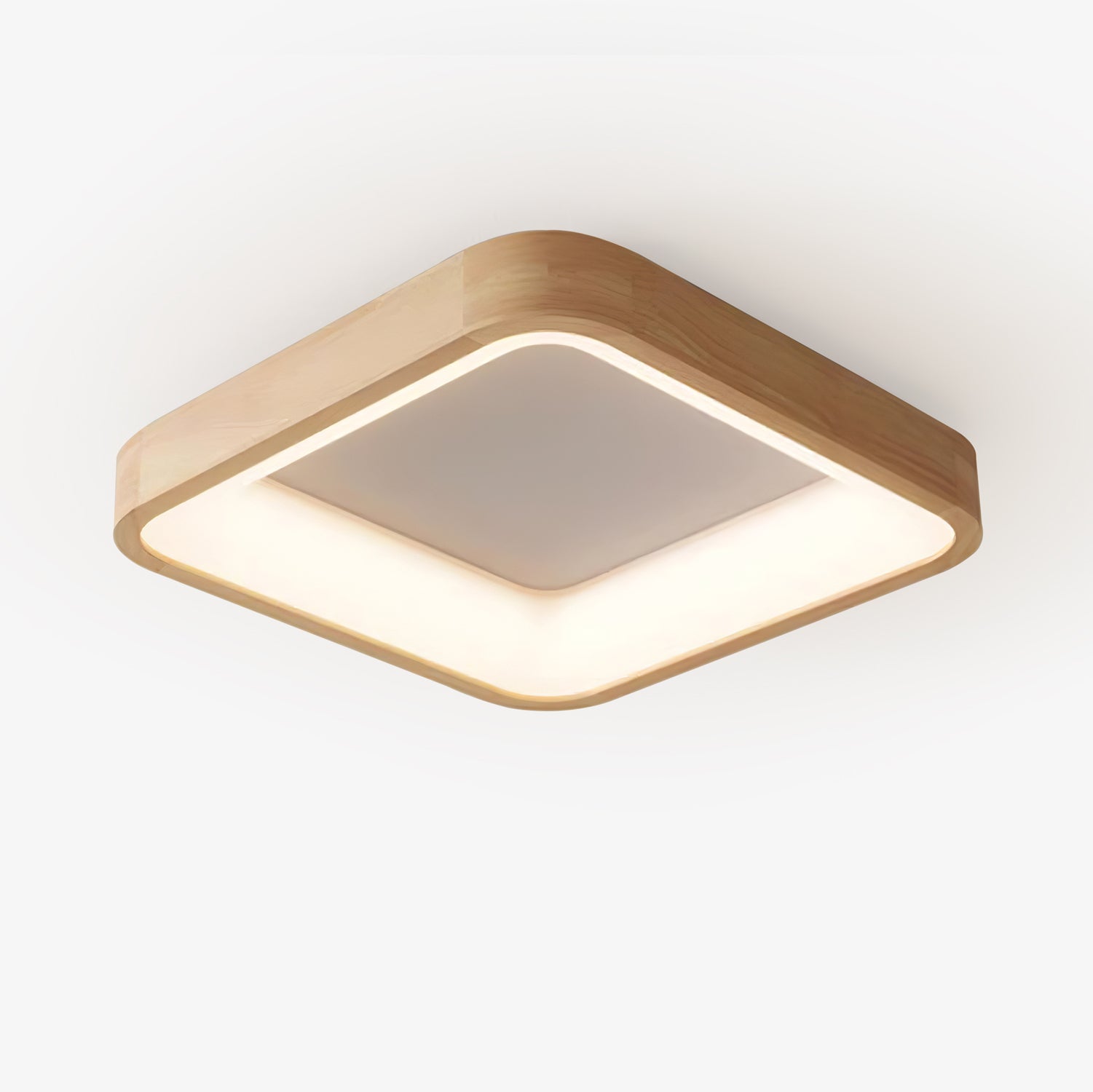 Uphae Modern Minimalist Square Wood Ceiling Light - Letslighting