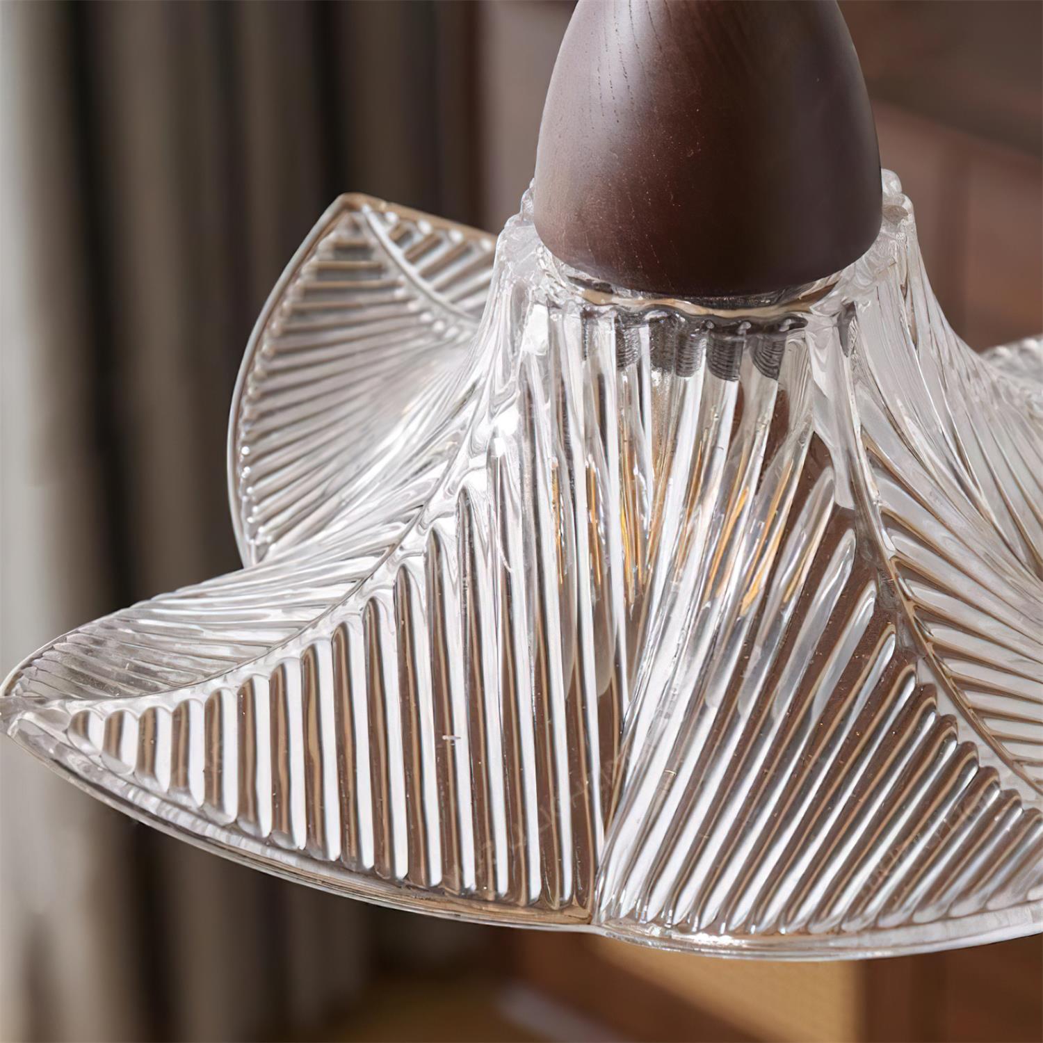 Lila Pendant Lamp Glass Folded Green Vintage - Letslighting