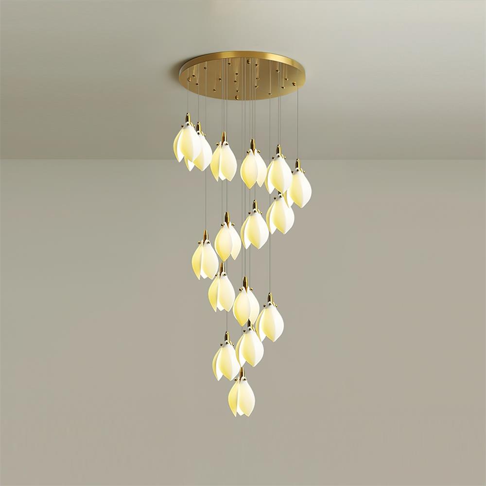 Lilium Chandelier Drop Cascading Petals - Letslighting