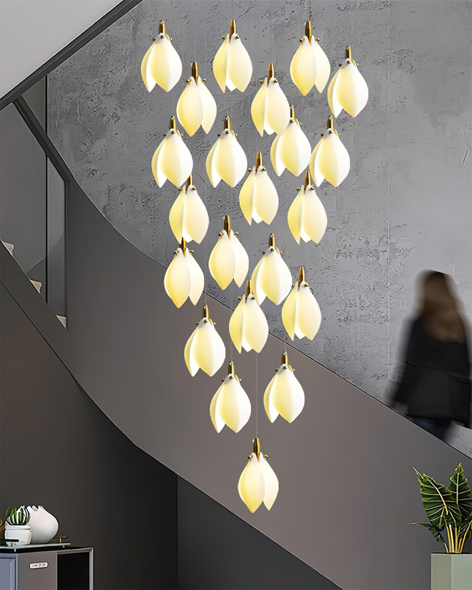 Lilium Chandelier Drop Cascading Petals - Letslighting