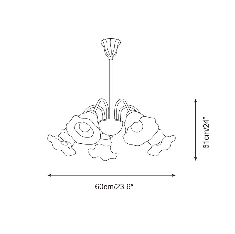 Lilura Chandelier Petal Glass Bloom - Letslighting