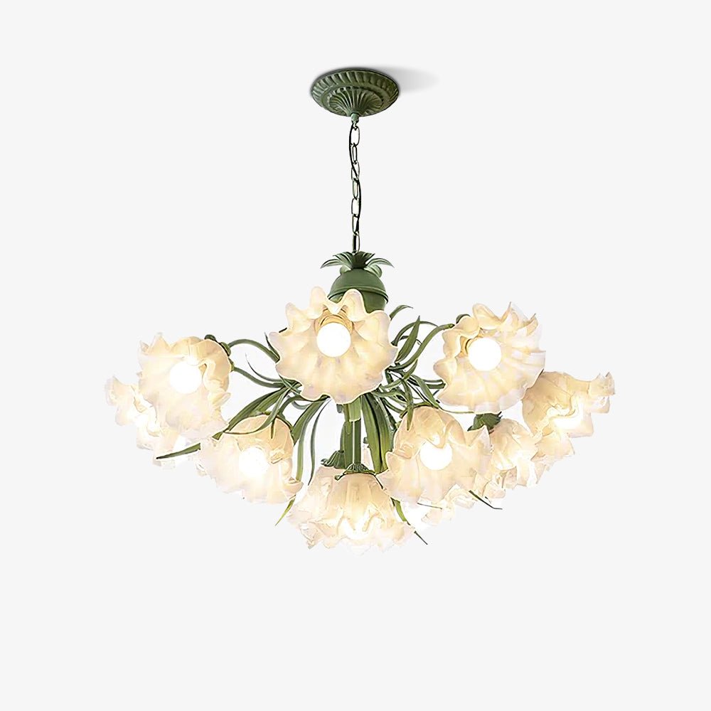 Lustra Chandelier Flower with Petals and Leaves - Letslighting