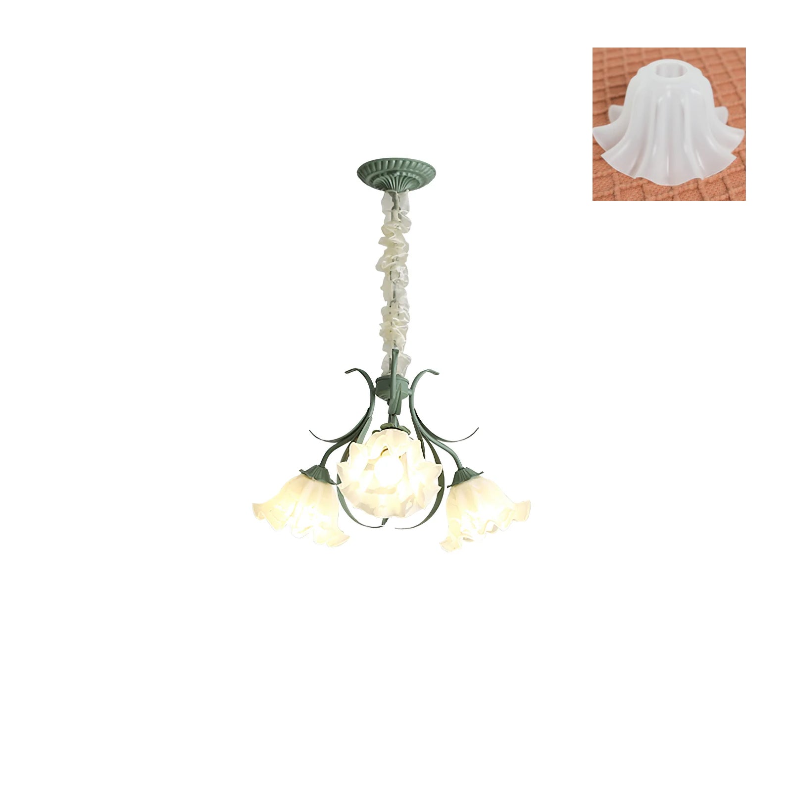Lustra Chandelier Flower with Petals and Leaves - Letslighting