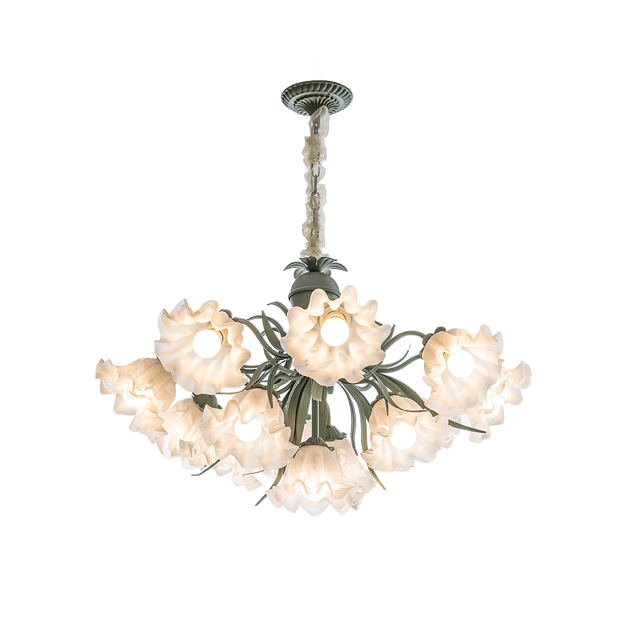 Lustra Chandelier Flower with Petals and Leaves - Letslighting