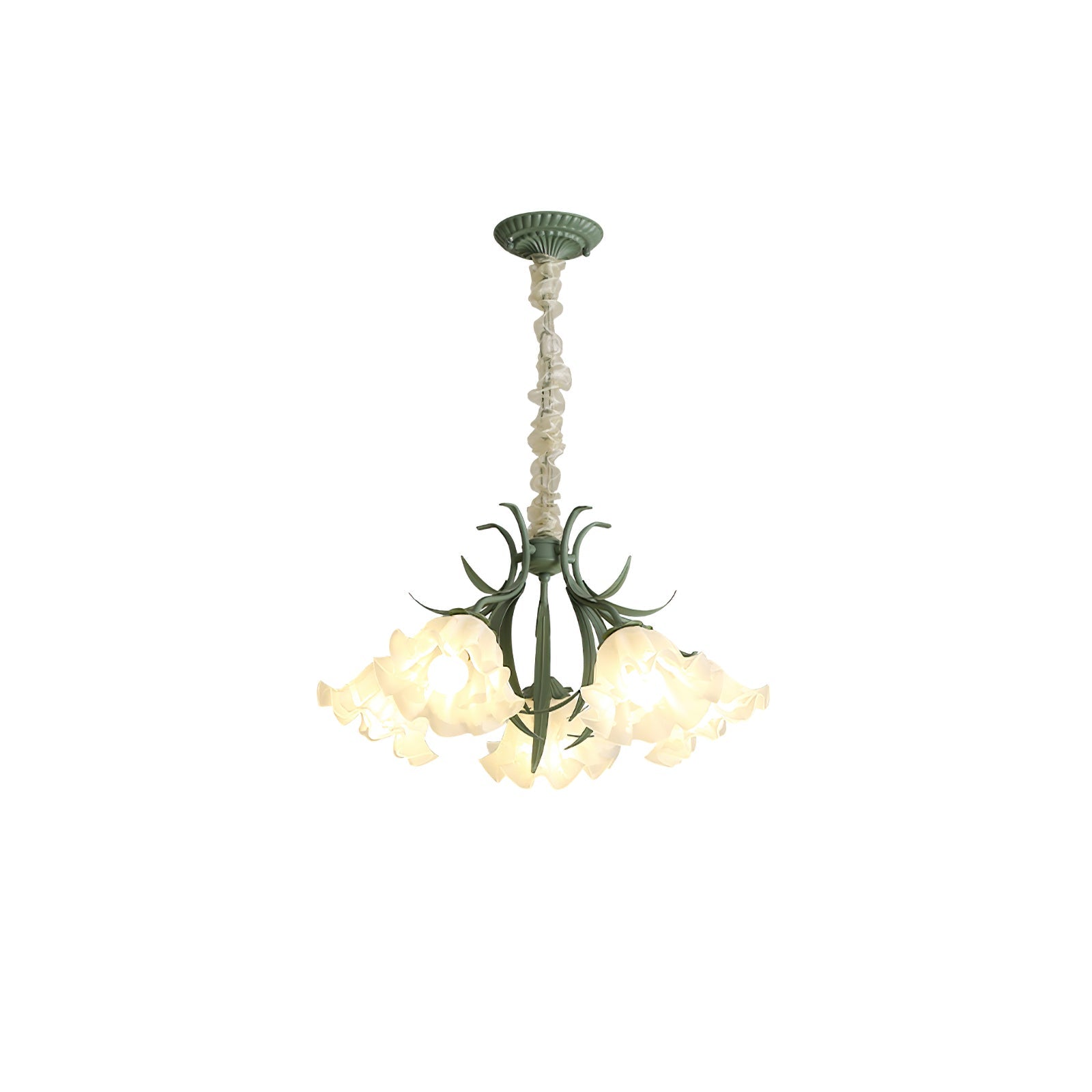 Lustra Chandelier Flower with Petals and Leaves - Letslighting