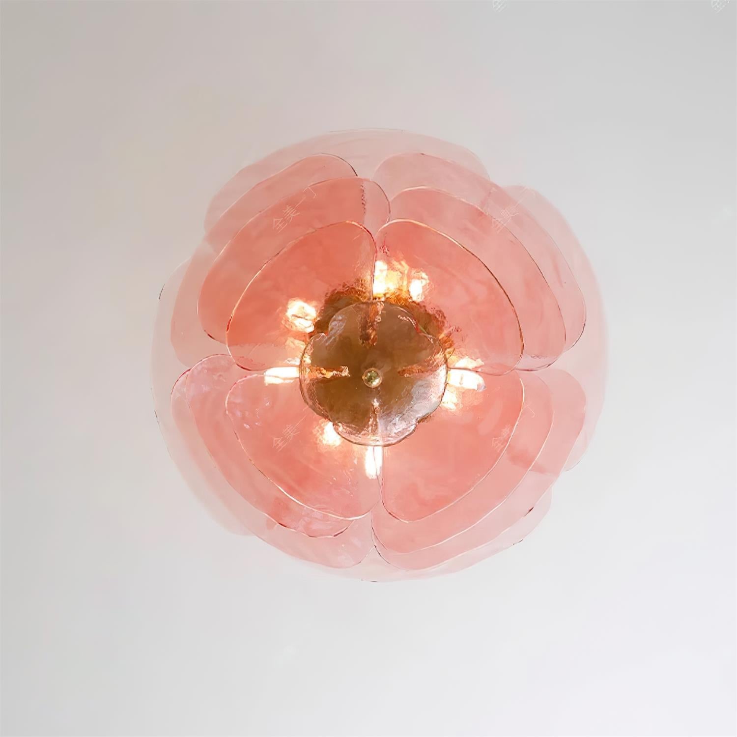 Valentina Contemporary Lotus Leaf Layered Glass Chandelier