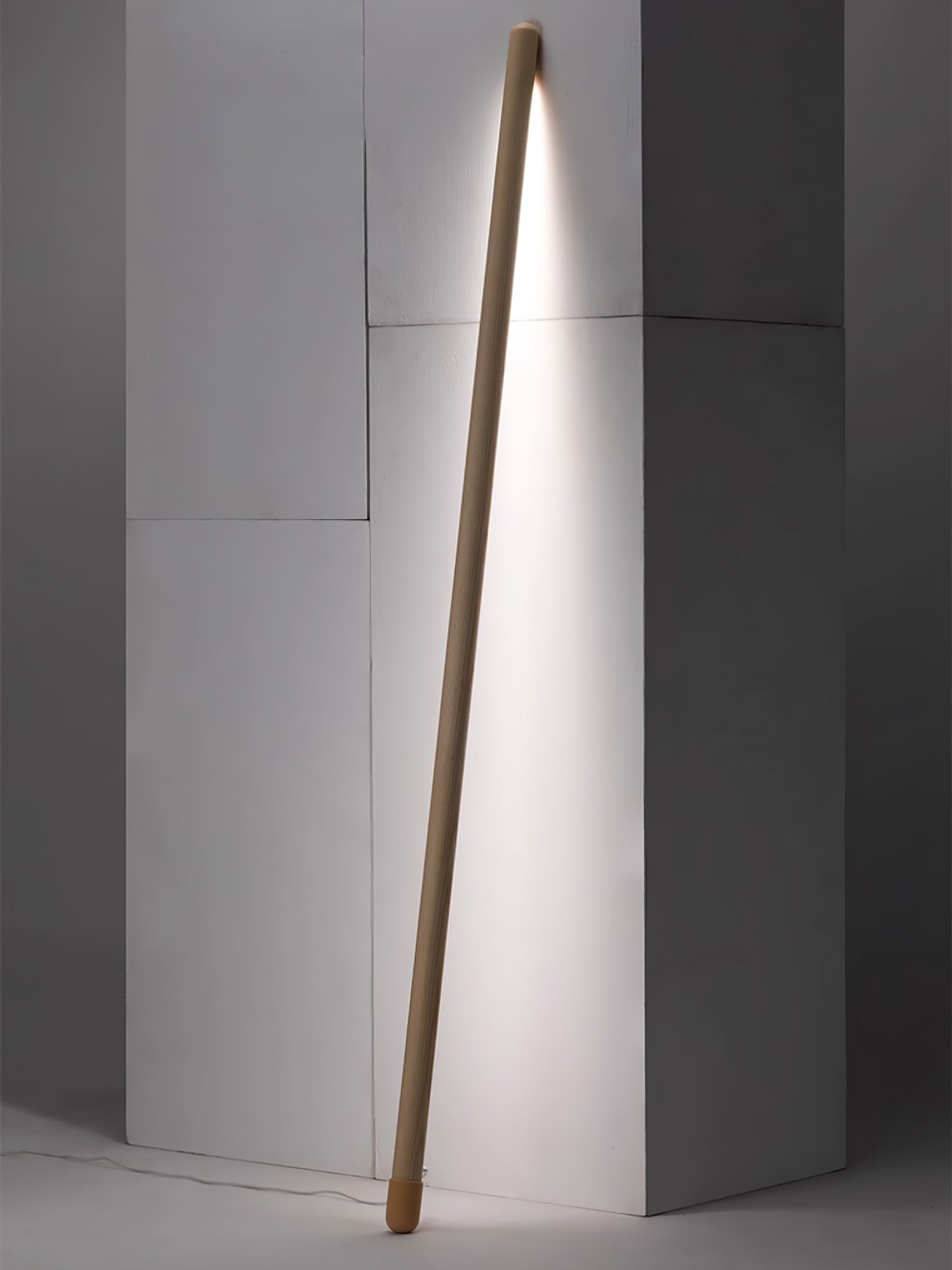 Amos Linear Modern Wood Floor Lamp - Letslighting