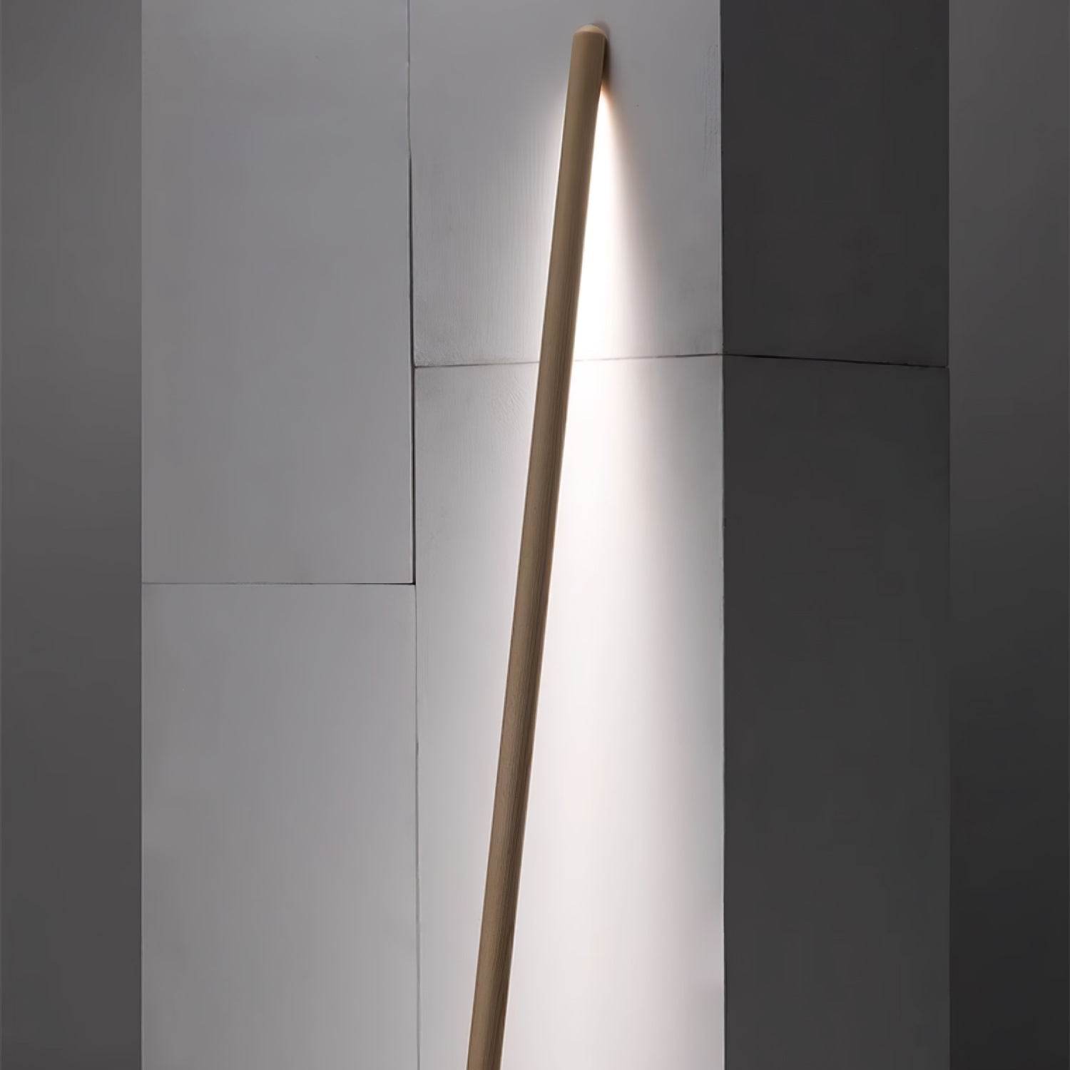 Amos Linear Modern Wood Floor Lamp - Letslighting