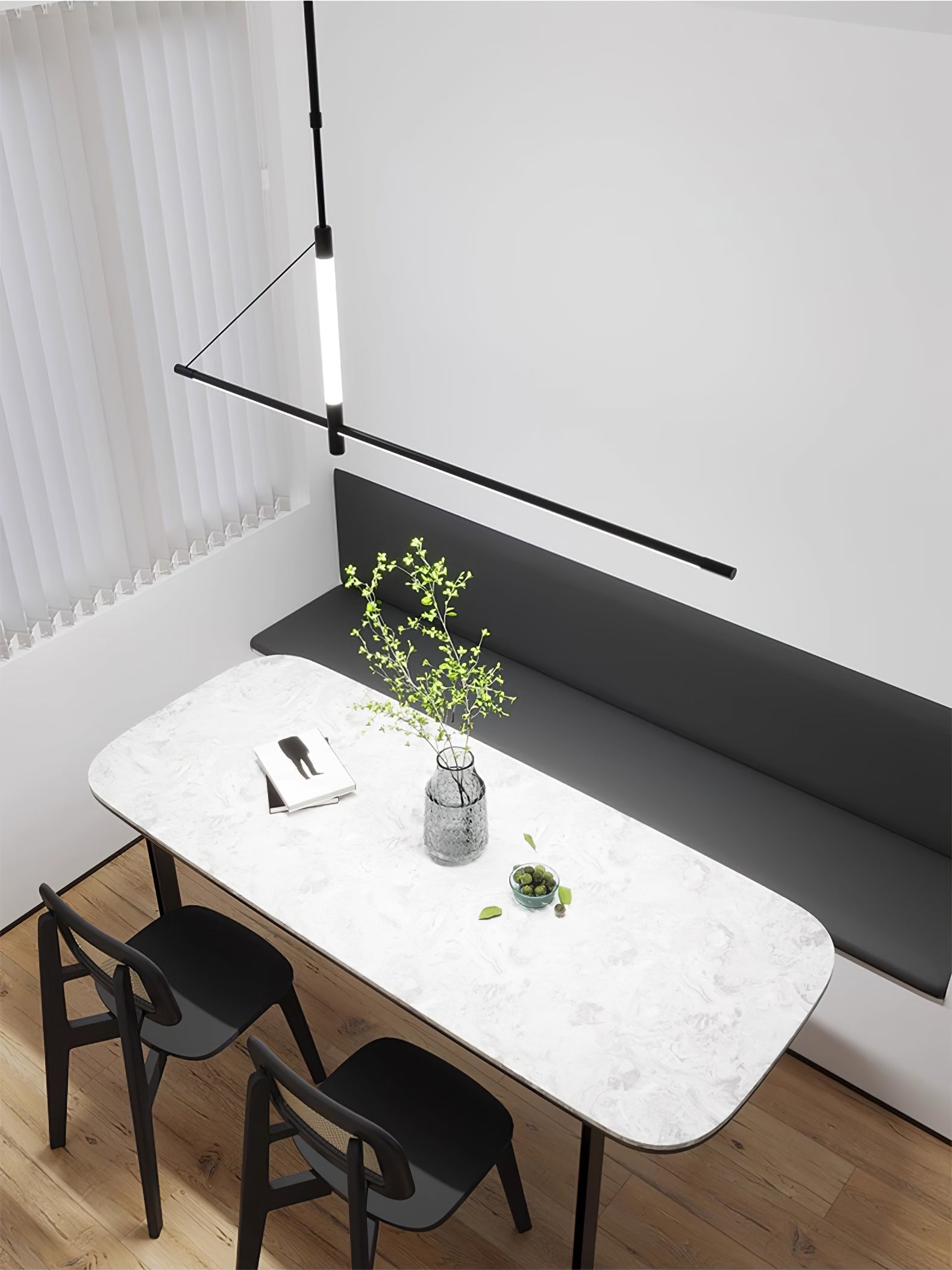 Araeyra Modern Minimalist Linear Axis Pendant Light - Letslighting