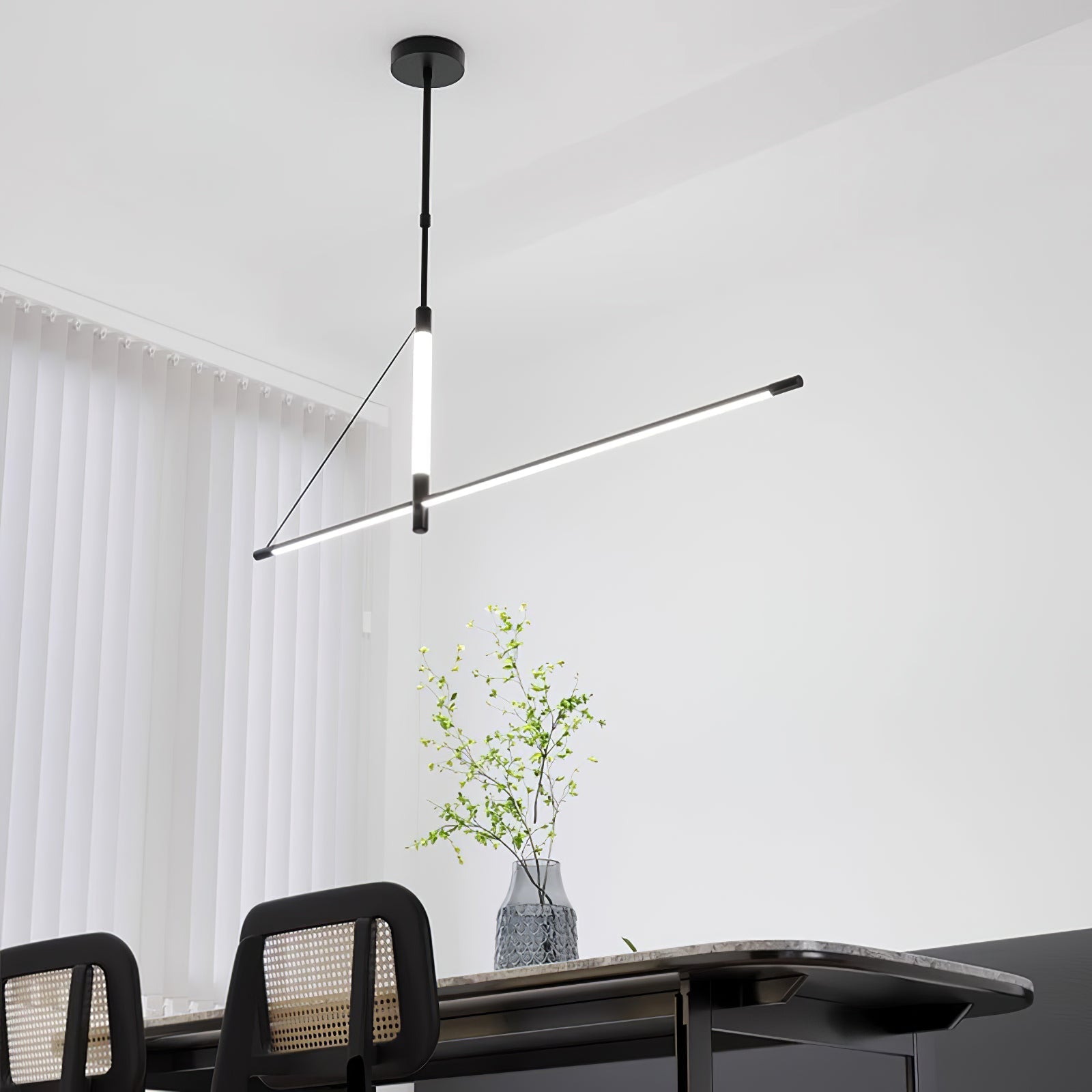 Araeyra Modern Minimalist Linear Axis Pendant Light - Letslighting