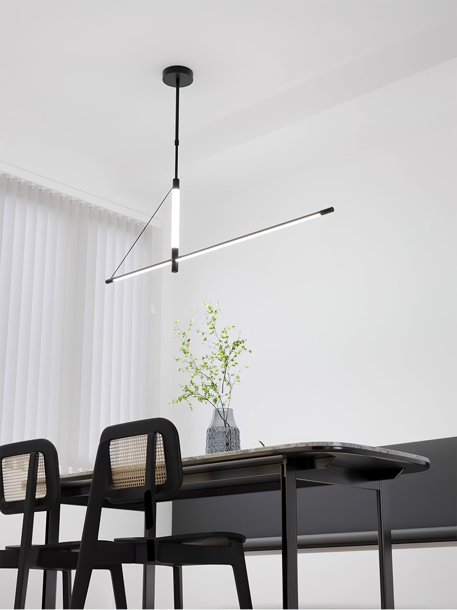 Araeyra Modern Minimalist Linear Axis Pendant Light - Letslighting