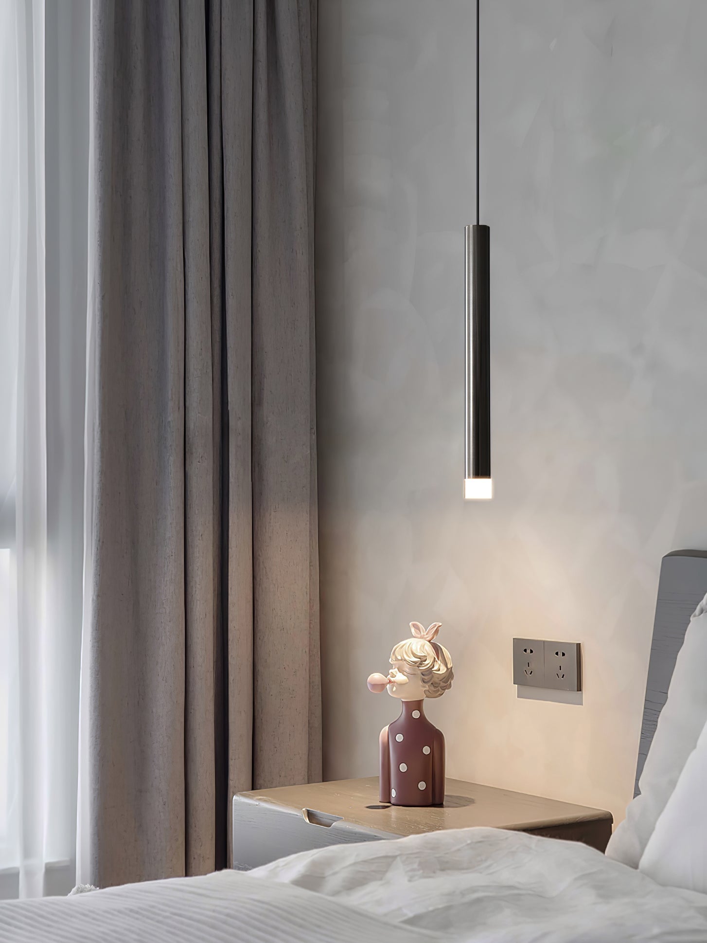 Cetheel Modern Minimalist Brass Plastic Pendant Light - Letslighting