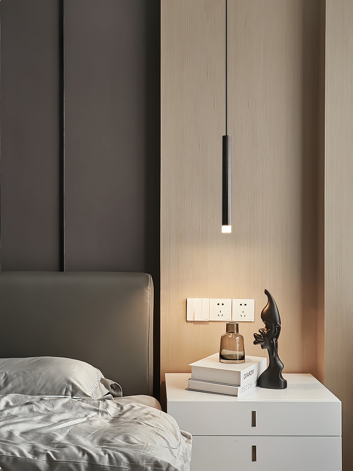 Cetheel Modern Minimalist Brass Plastic Pendant Light - Letslighting