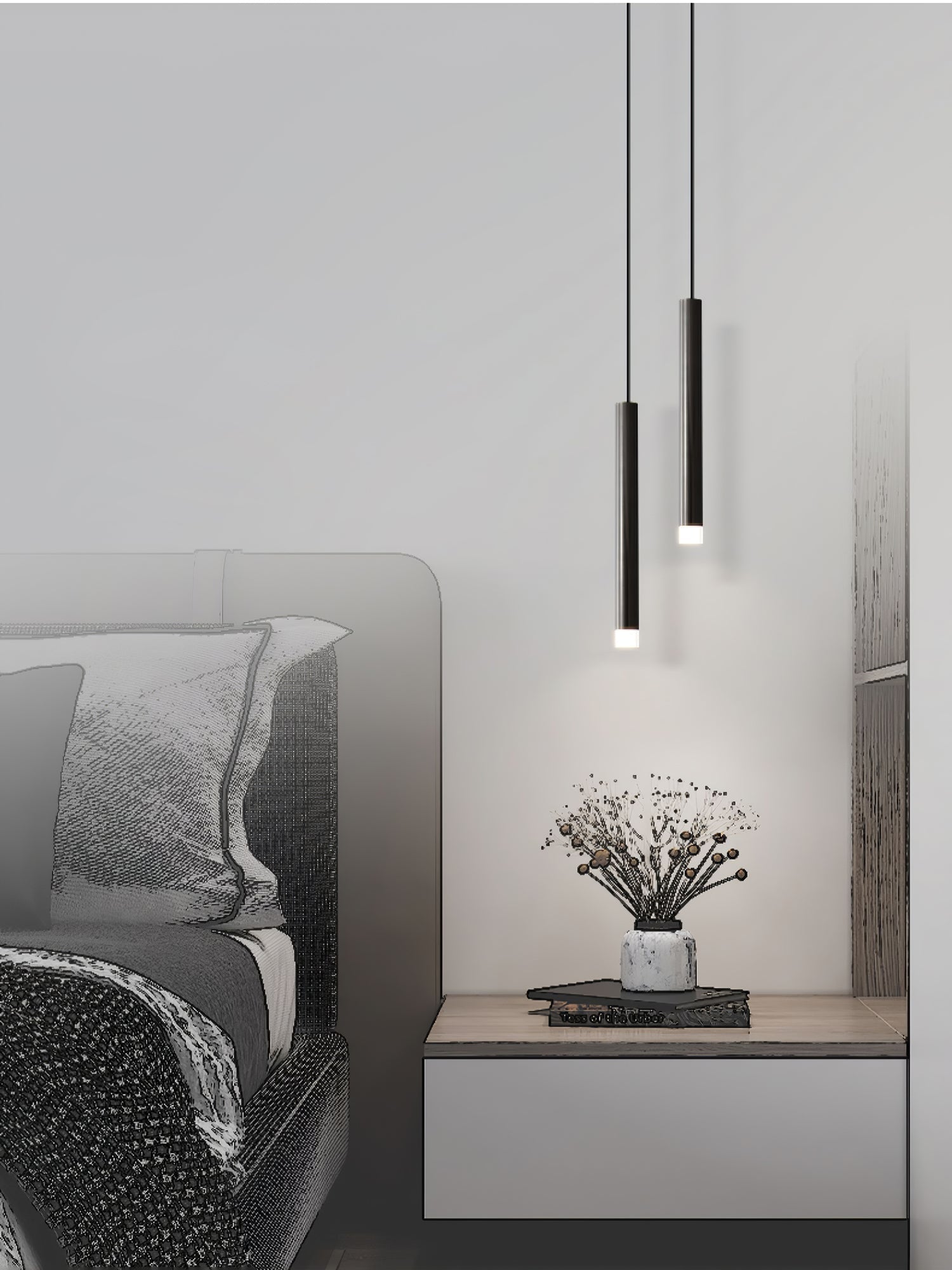 Cetheel Modern Minimalist Brass Plastic Pendant Light - Letslighting
