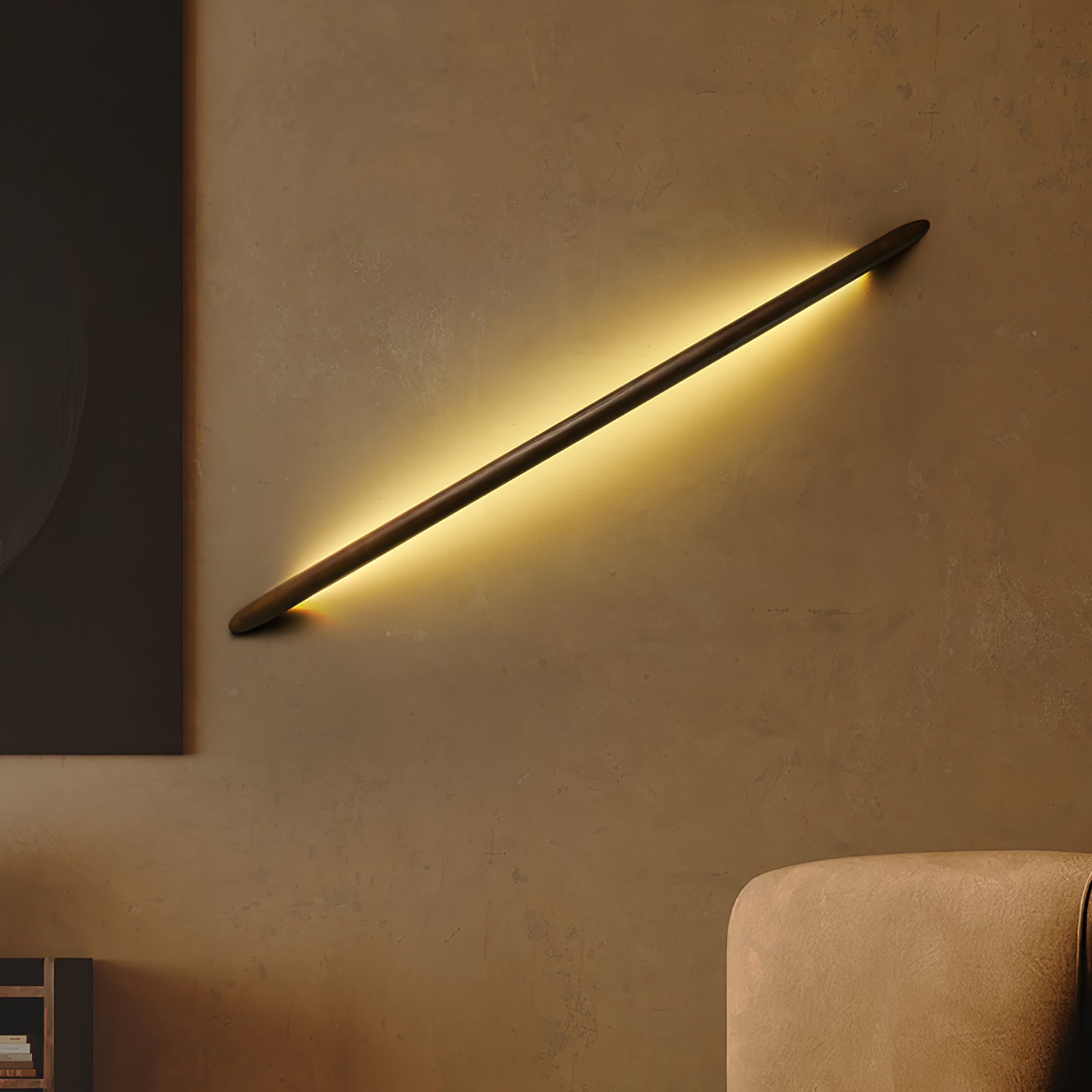 Evvinos Modern Minimalist Linear Wood Wall Light - Letslighting