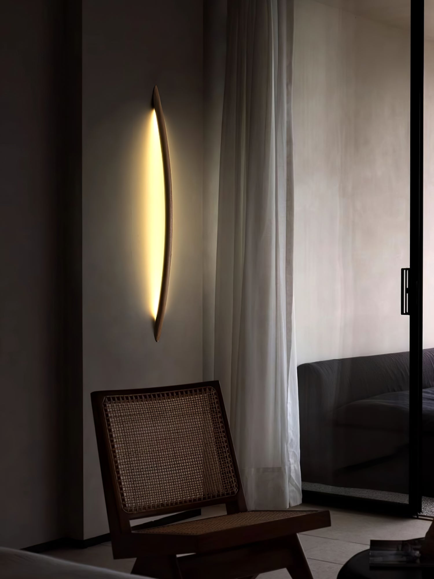 Evvinos Modern Minimalist Linear Wood Wall Light - Letslighting