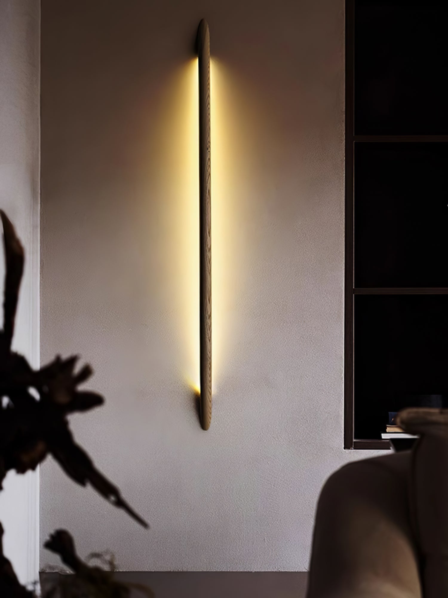 Evvinos Modern Minimalist Linear Wood Wall Light - Letslighting