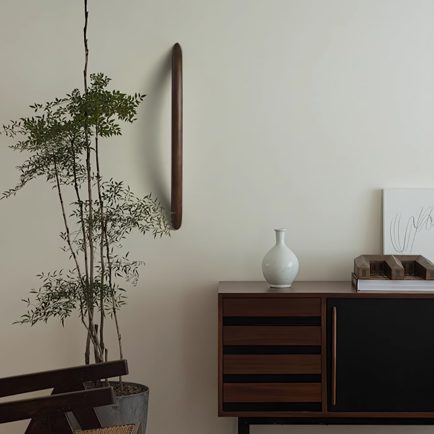 Evvinos Modern Minimalist Linear Wood Wall Light - Letslighting