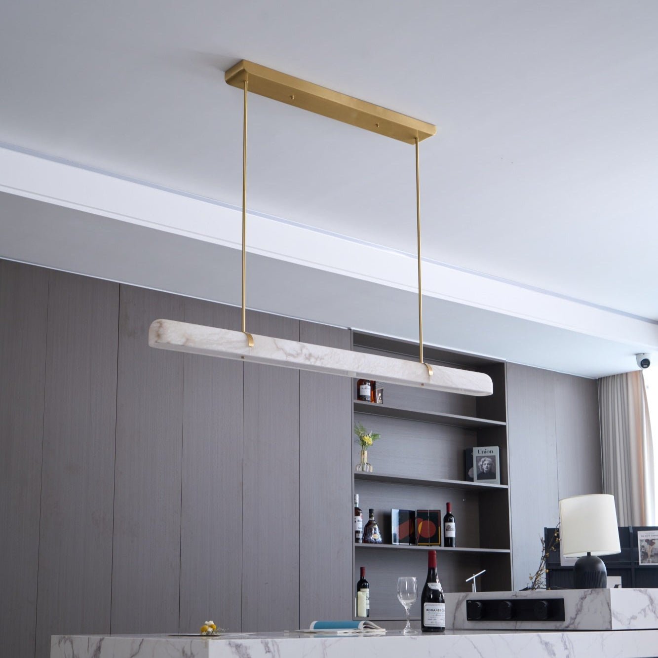 Ilraea Linear Alabaster Pendant Light - Letslighting