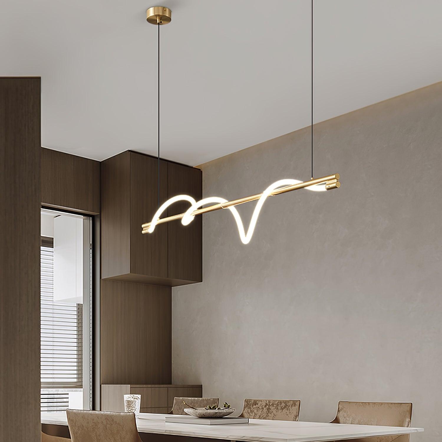 Pulse Minimalist Brass Pendant Lamp - Letslighting