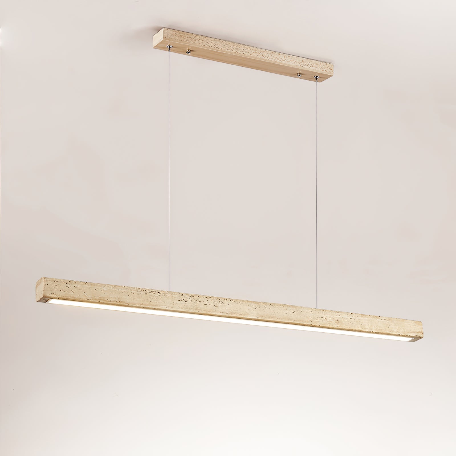 Imiror Minimalist Travertine Linear Pendant - Letslighting
